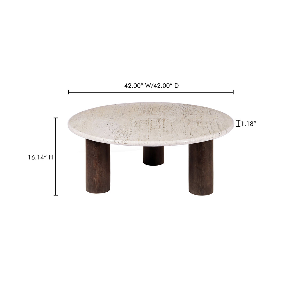 Moe's Home Landon Coffee Table Beige Travertine