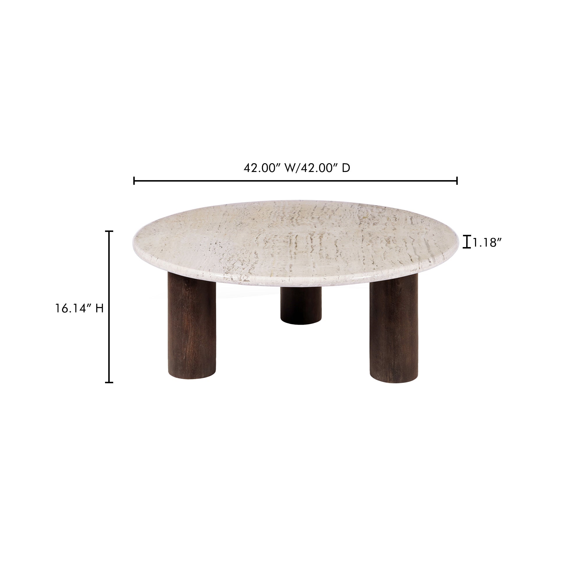 Moe's Home Landon Coffee Table Beige Travertine