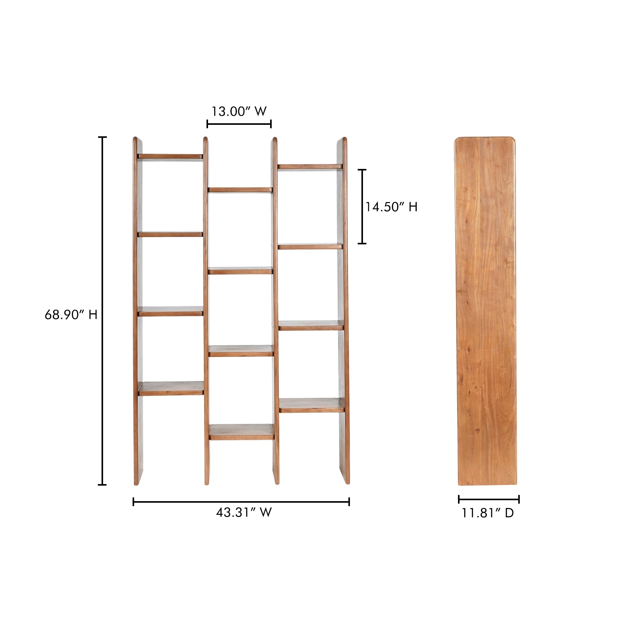 Moe's Home Orson Bookcase Brown