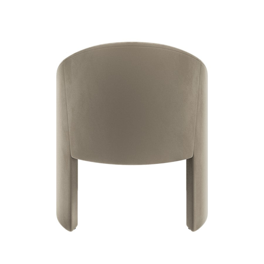Kelsey Mink Velvet Curved Accent Chair