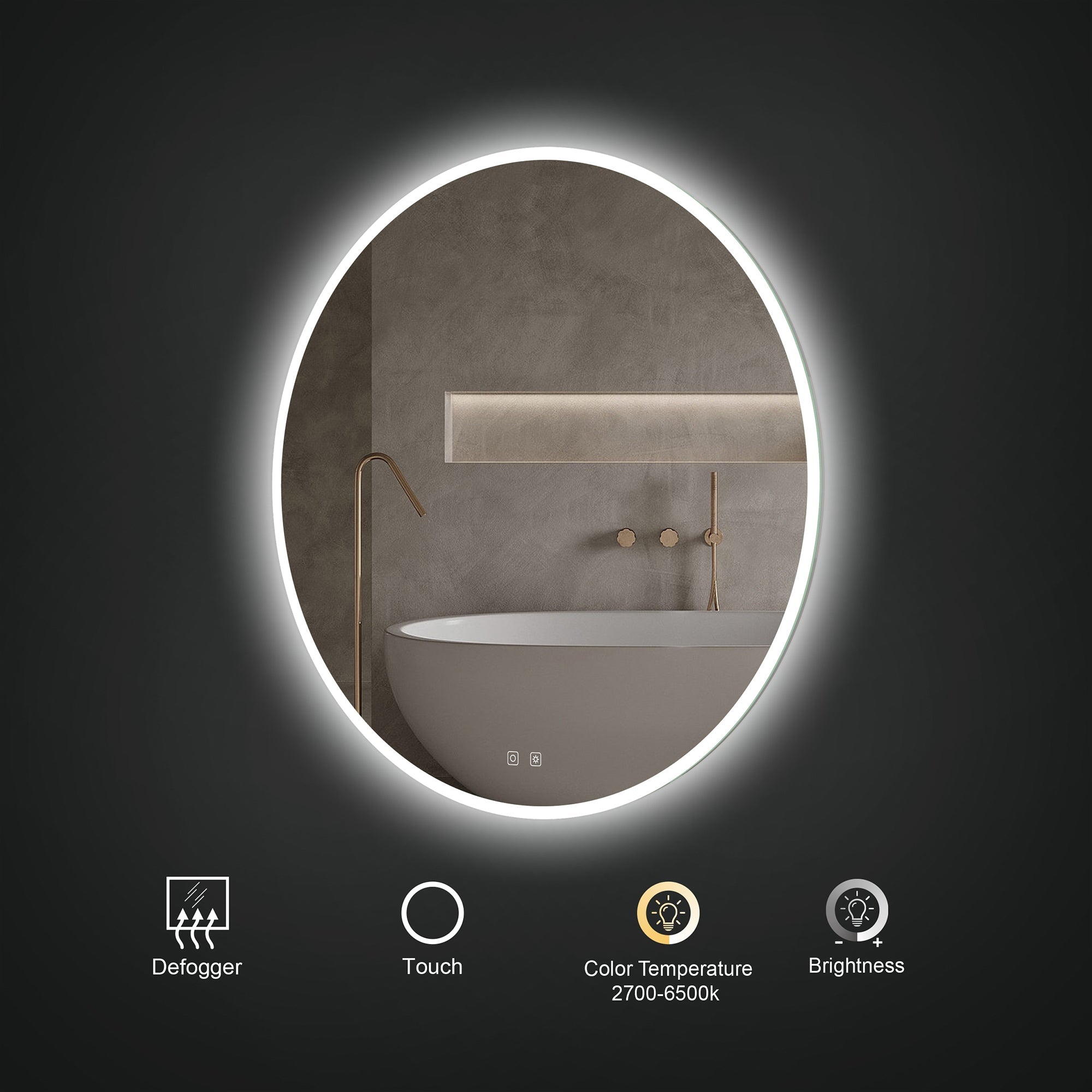 ICO Bath Bennett 40" LED Mirror