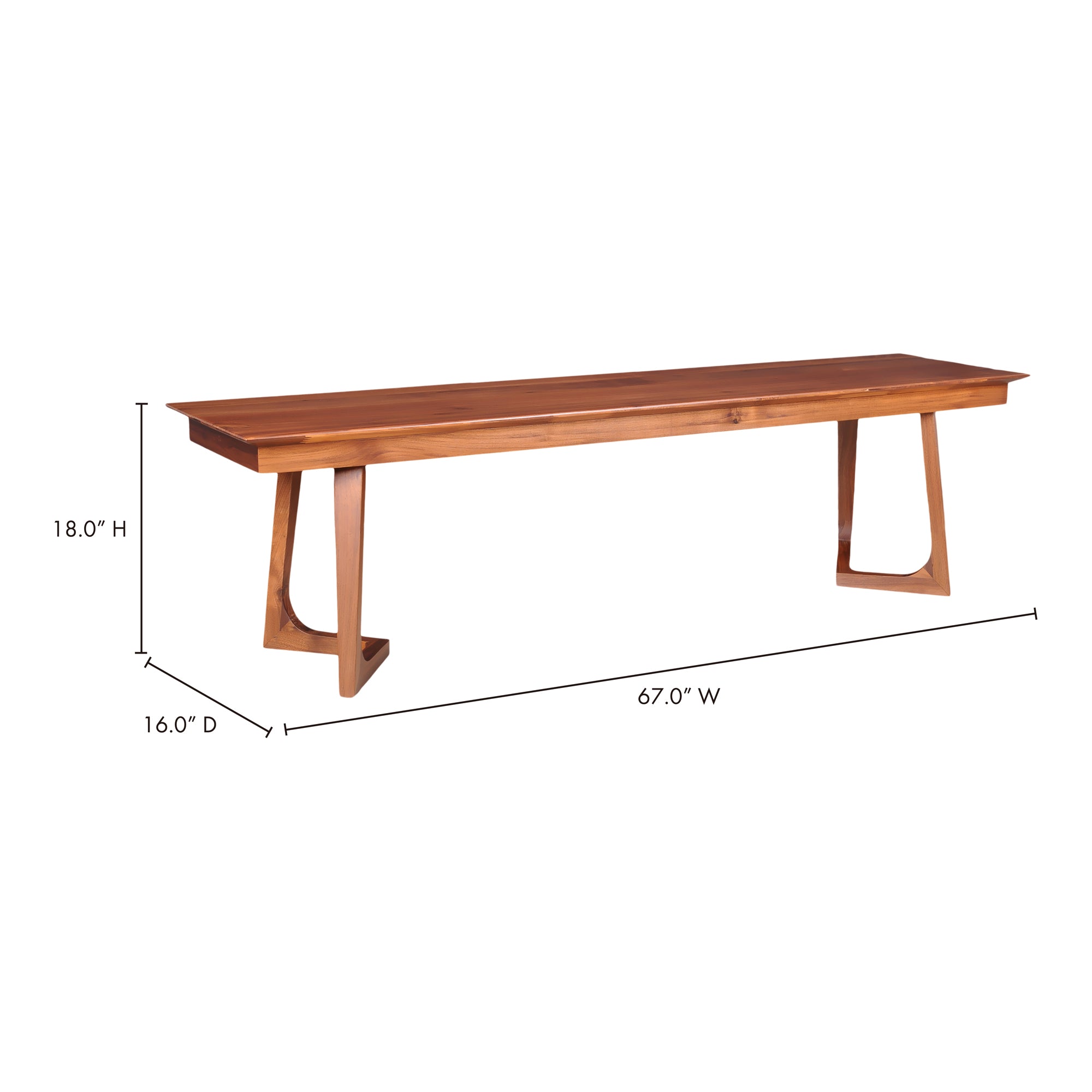 Moe's Home Godenza Bench Brown