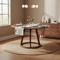 Moe's Home Aldo Round Dining Table Walnut