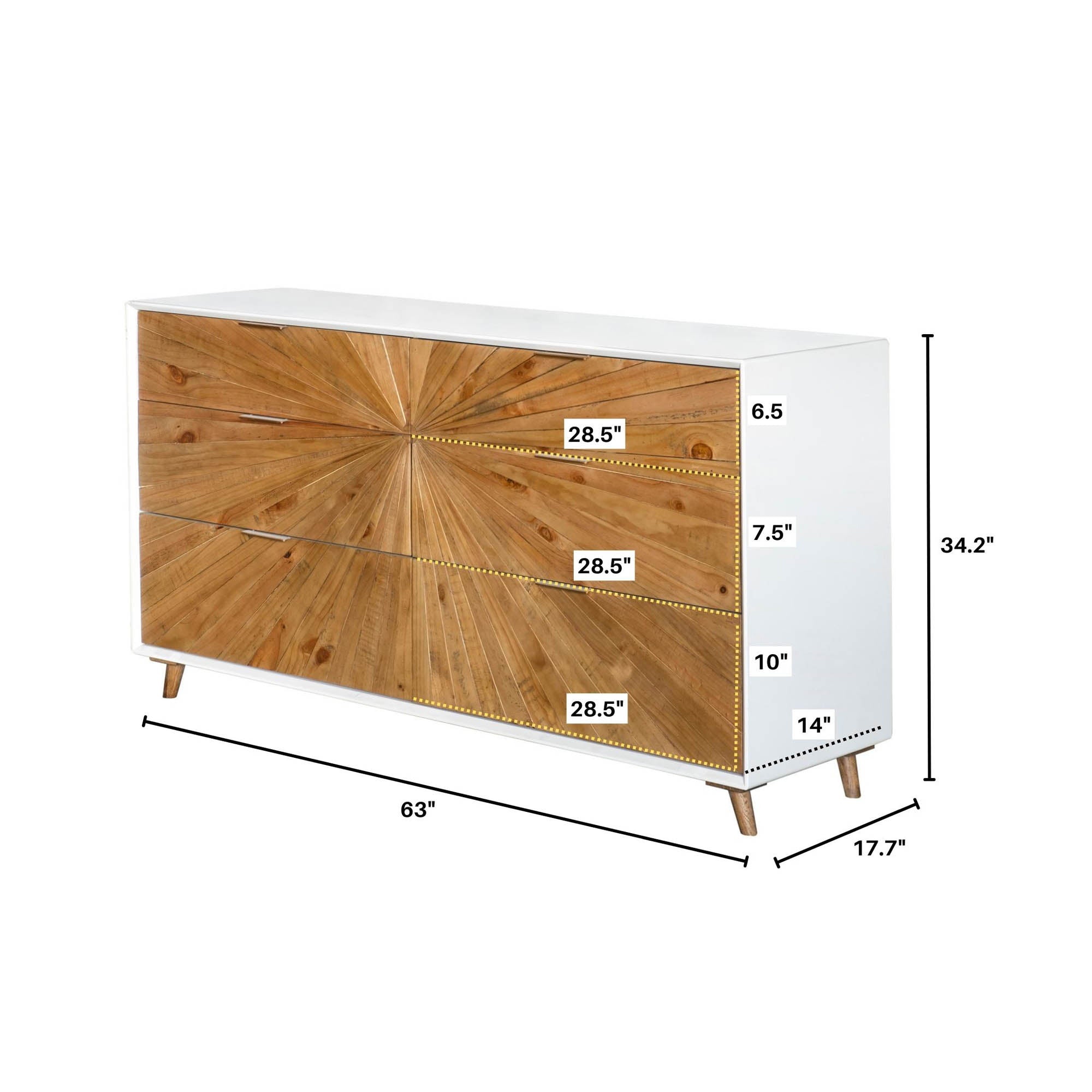 LH Home Casablanca 6 Drawer Dresser