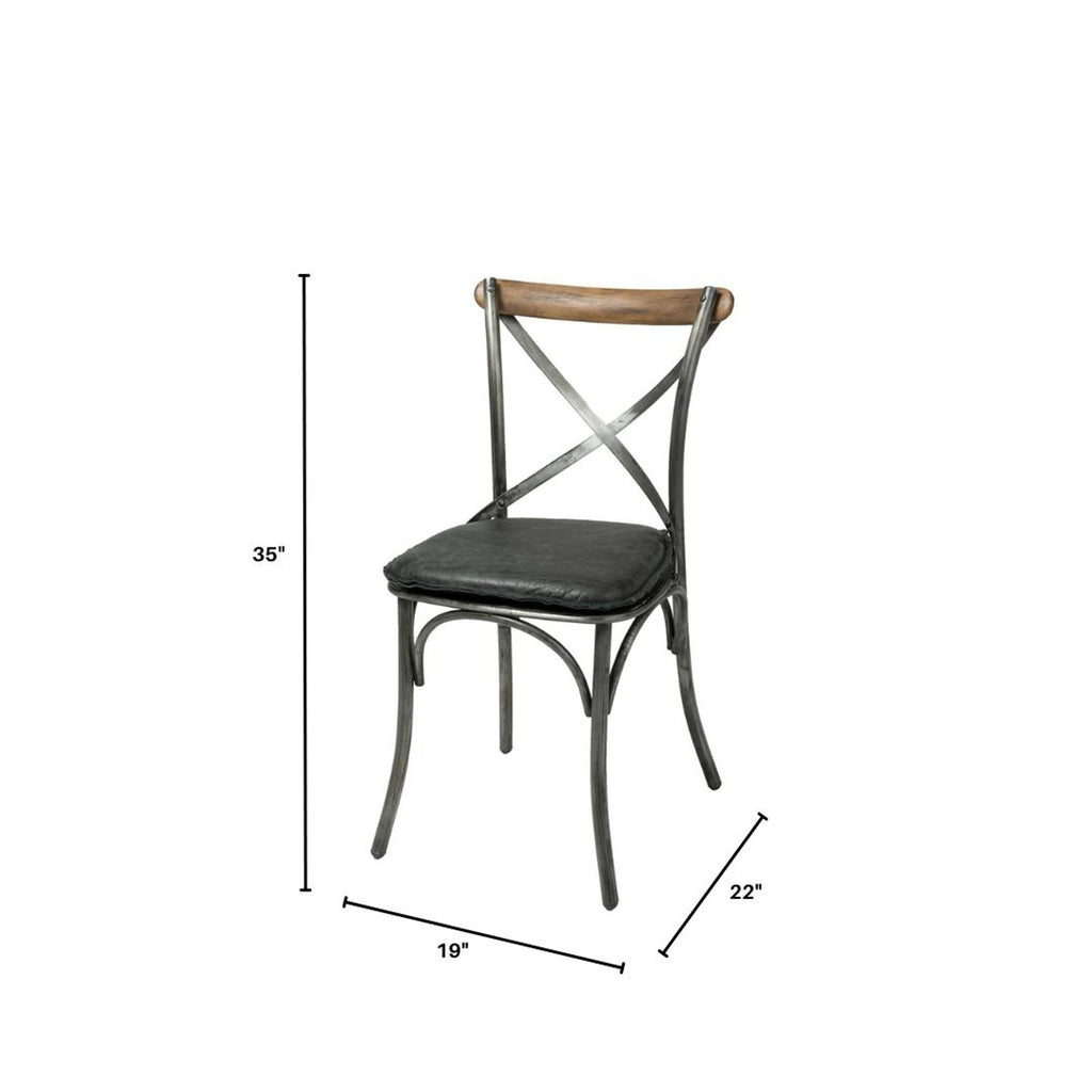 LH Home Metal Crossback Chair (Set of 2)