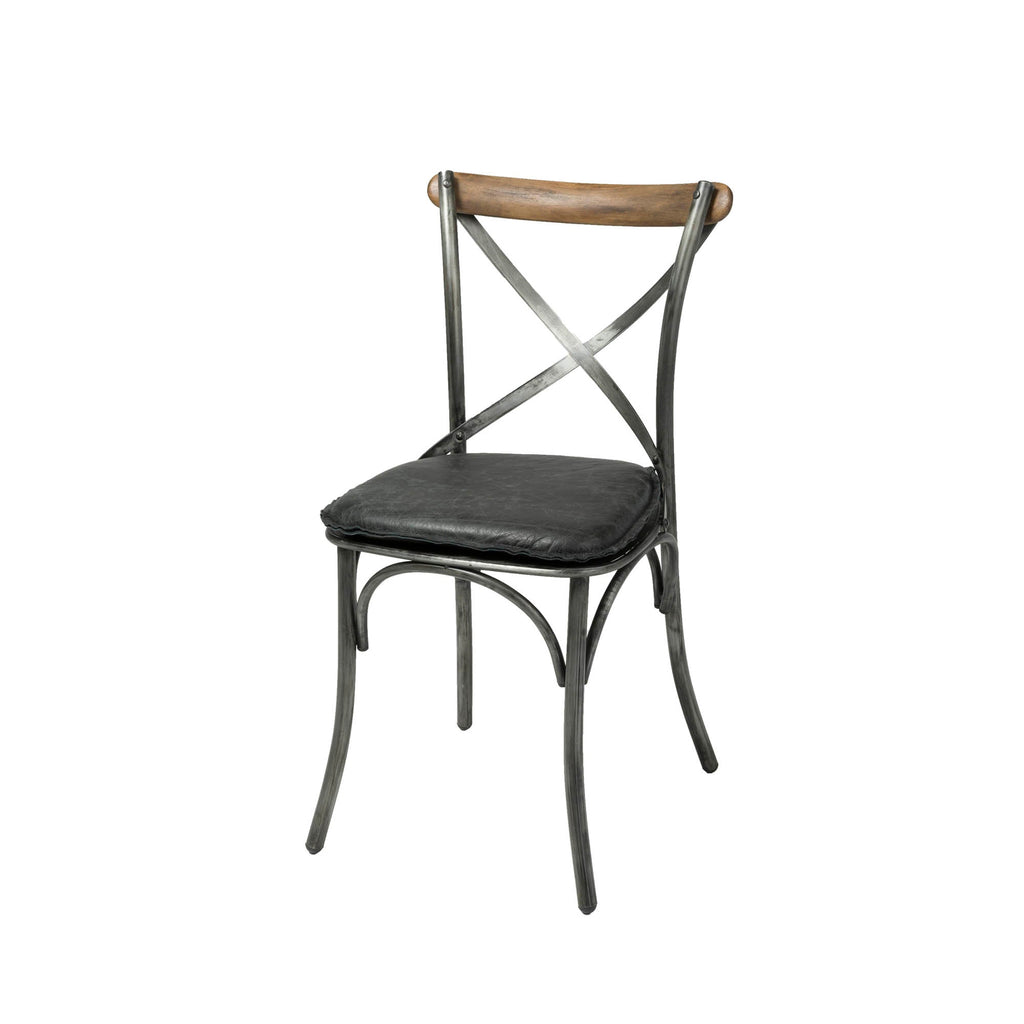 LH Home Metal Crossback Chair (Set of 2)