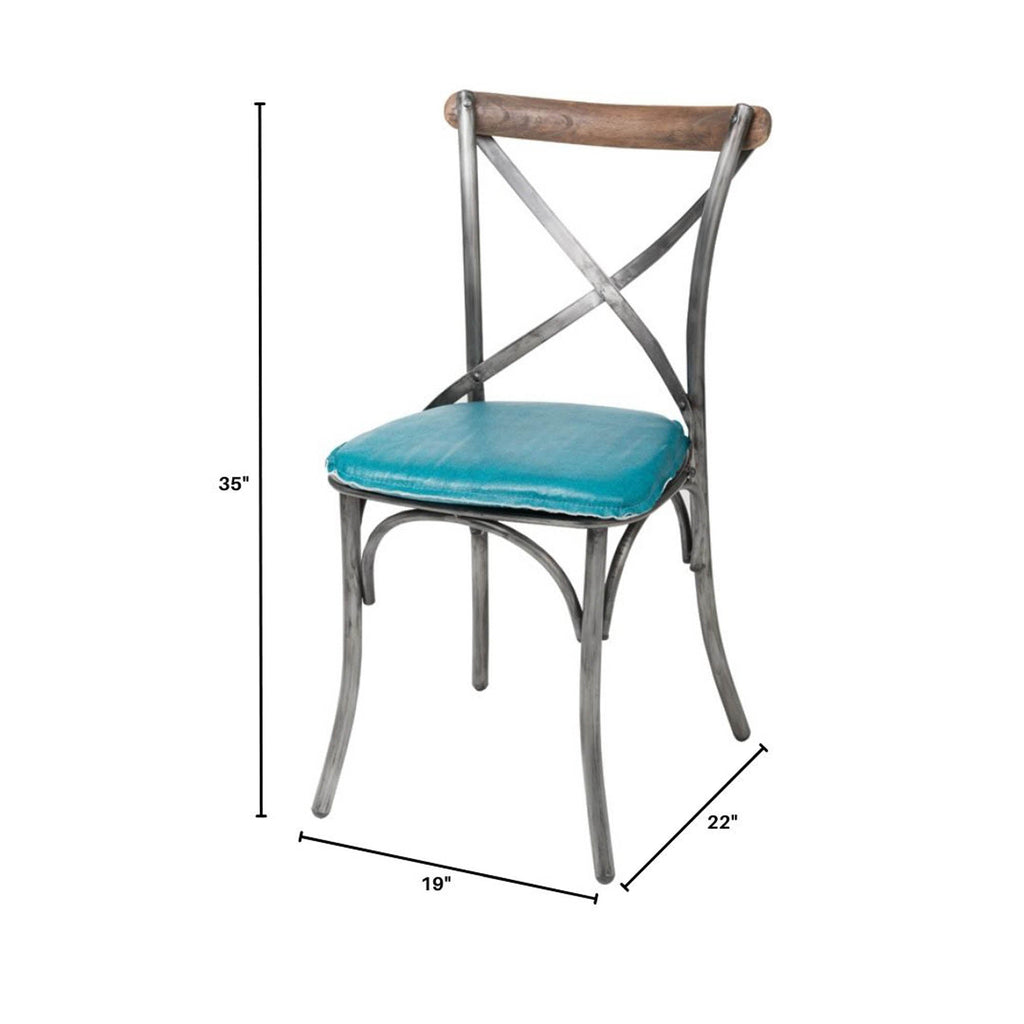 LH Home Metal Crossback Chair (Set of 2)