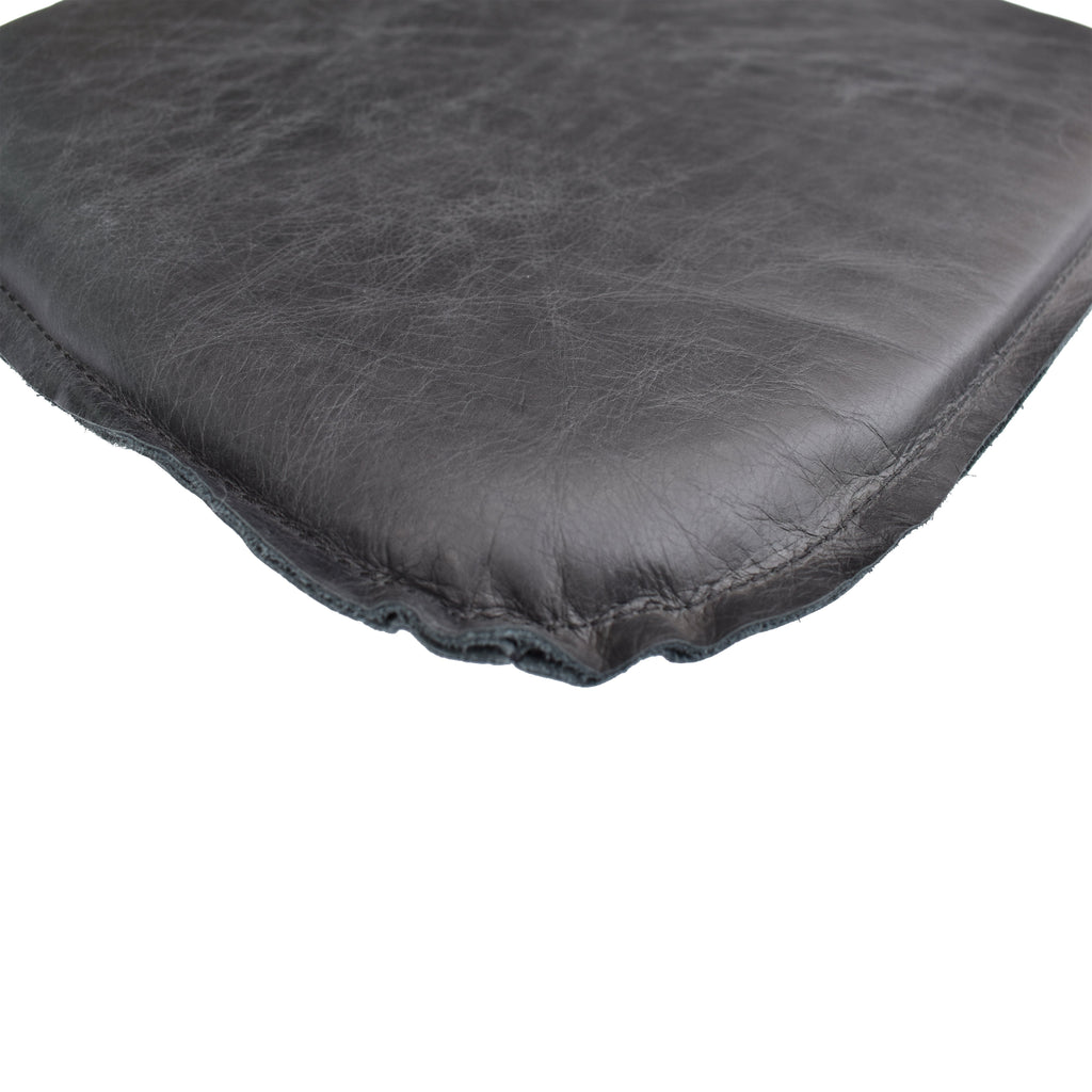 LH Home Metal Crossback Leather Cushion Seat