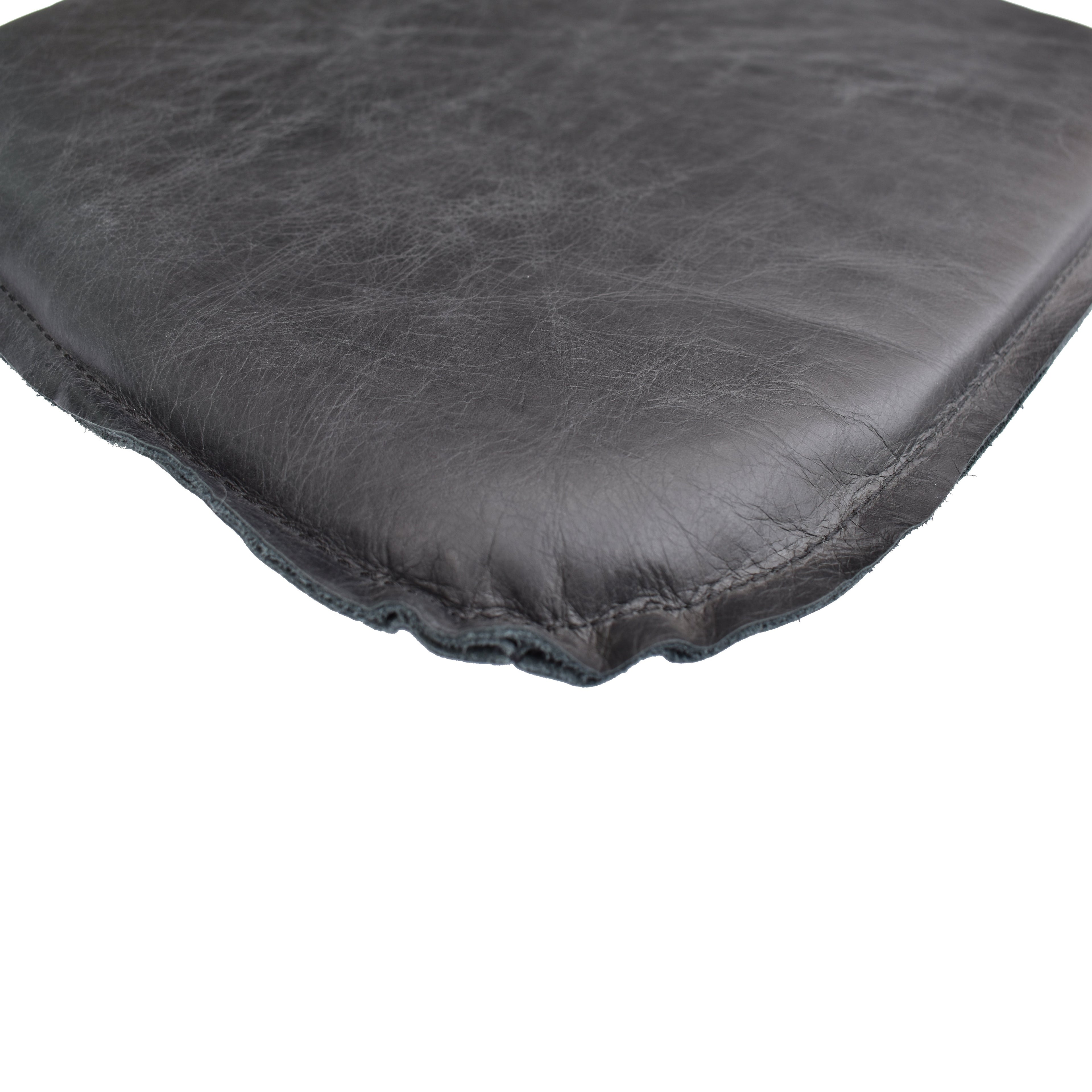LH Home Metal Crossback Leather Cushion Seat