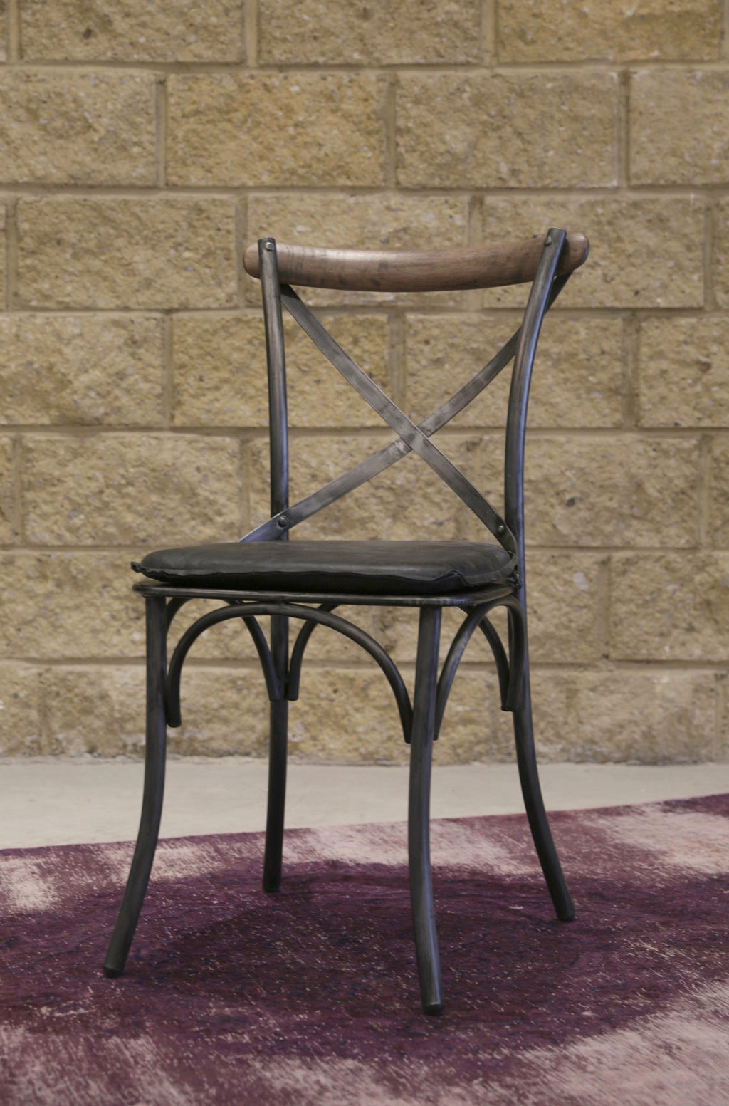 LH Home Metal Crossback Chair (Set of 2)