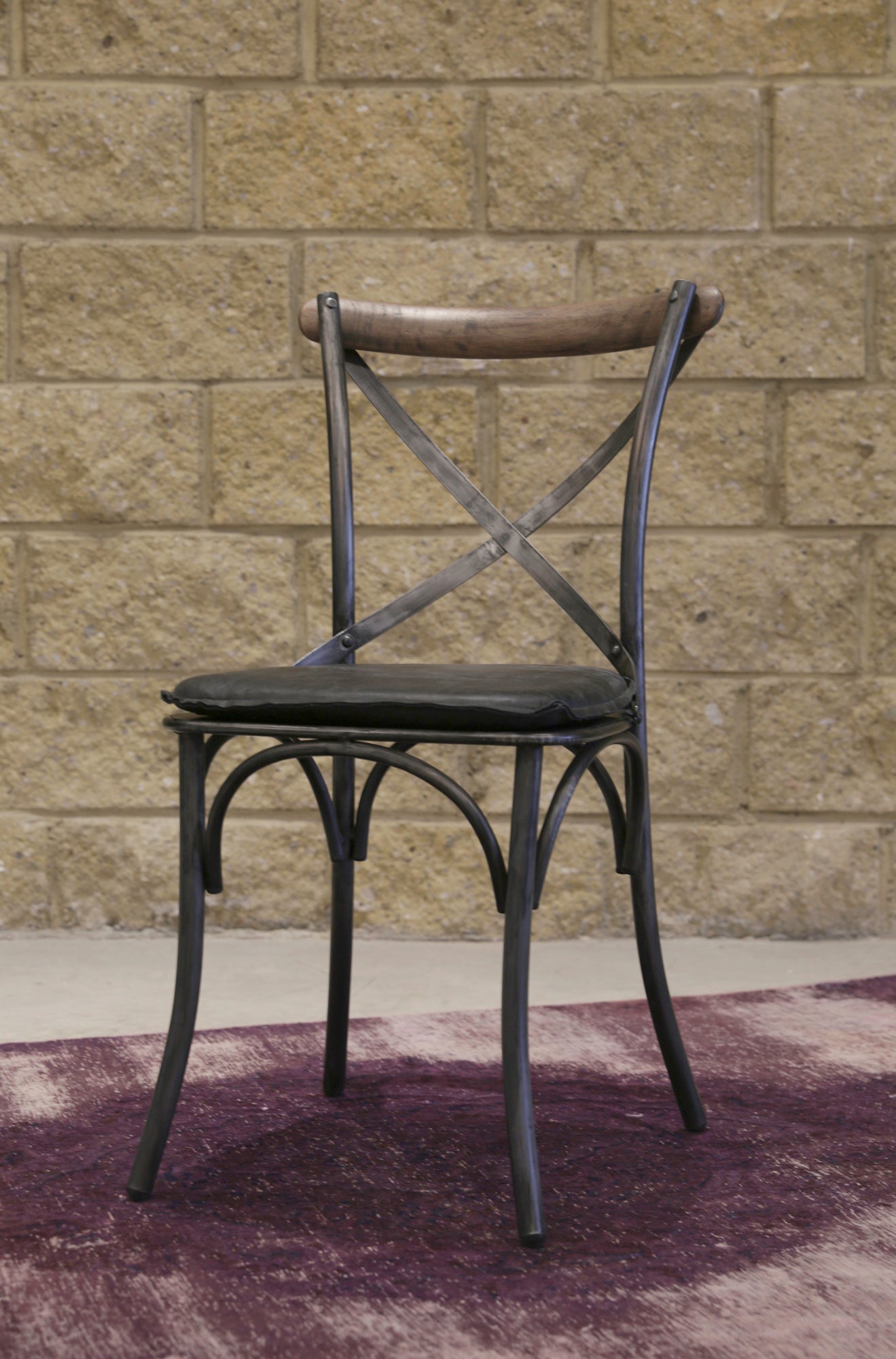 LH Home Metal Crossback Chair (Set of 2)