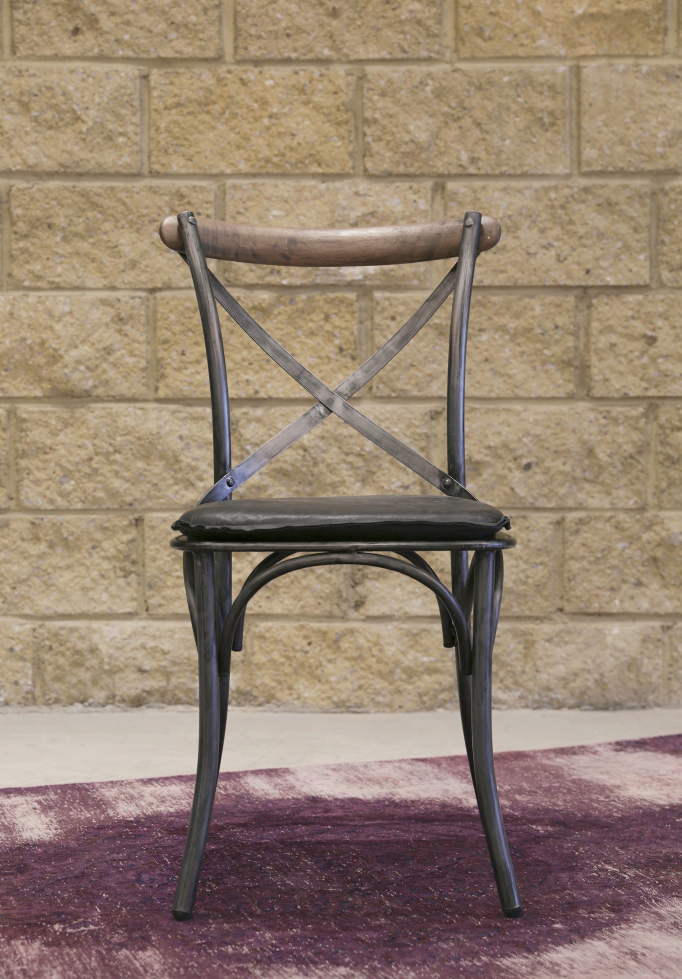 LH Home Metal Crossback Chair (Set of 2)