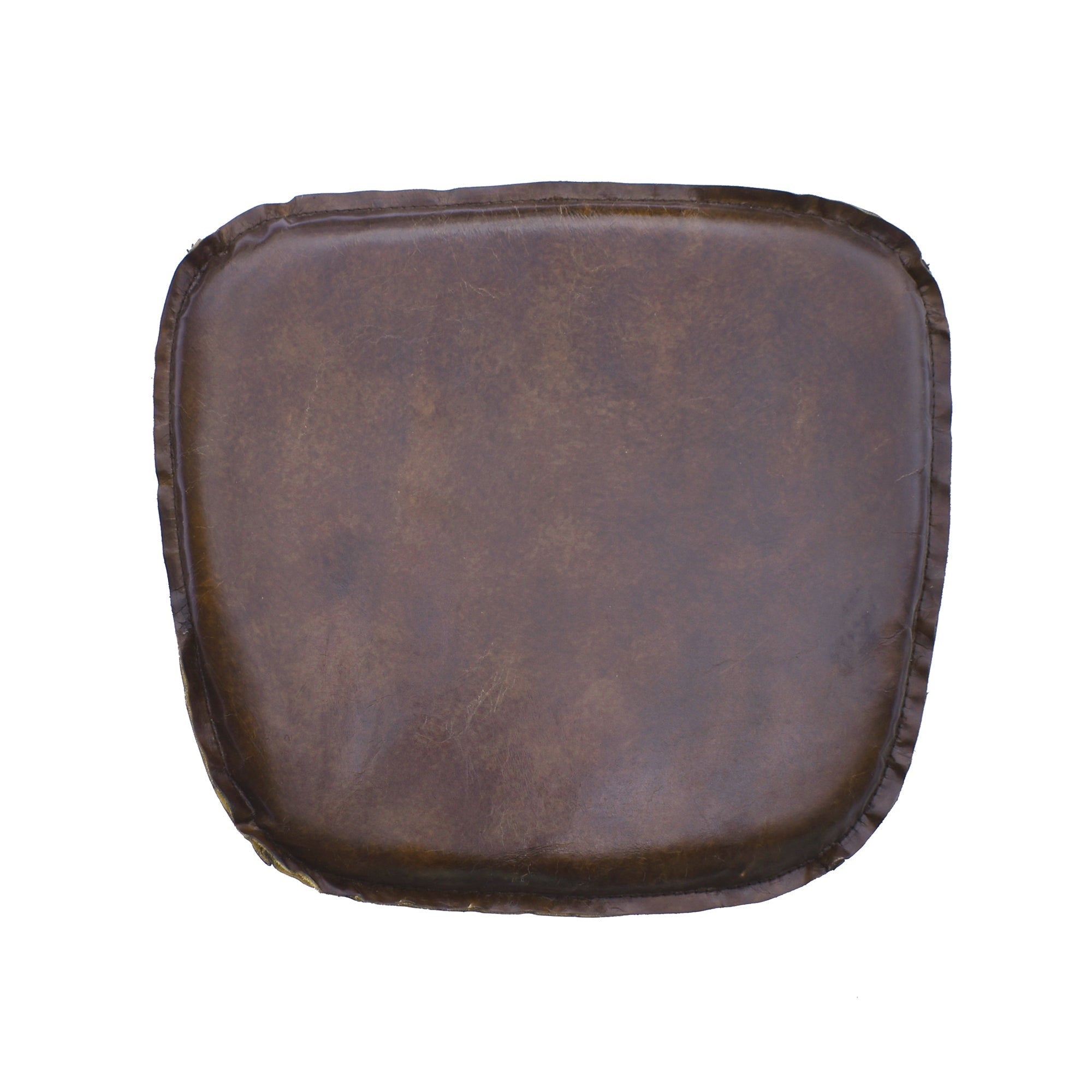 LH Home Metal Crossback Leather Cushion Seat