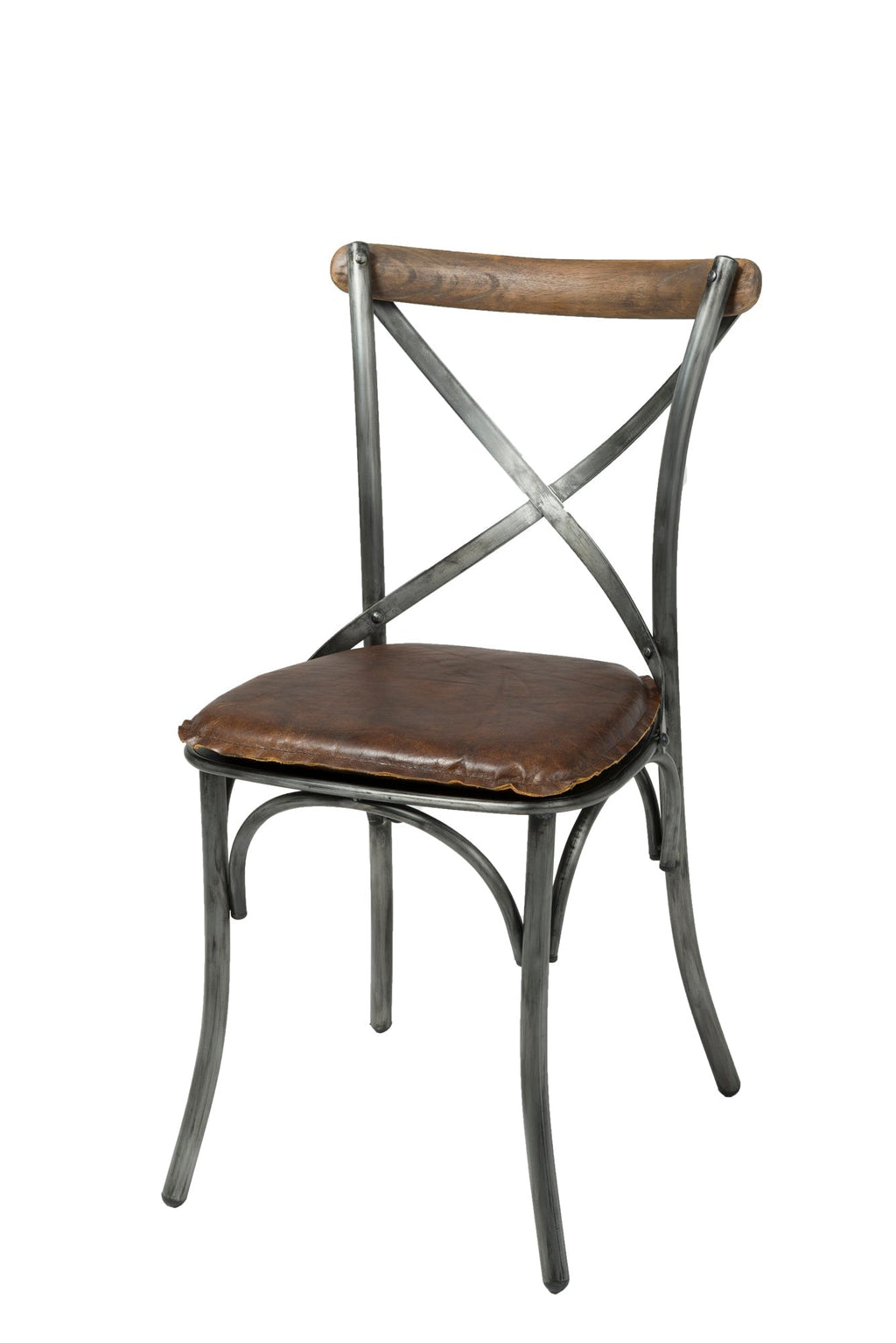 LH Home Metal Crossback Chair (Set of 2)