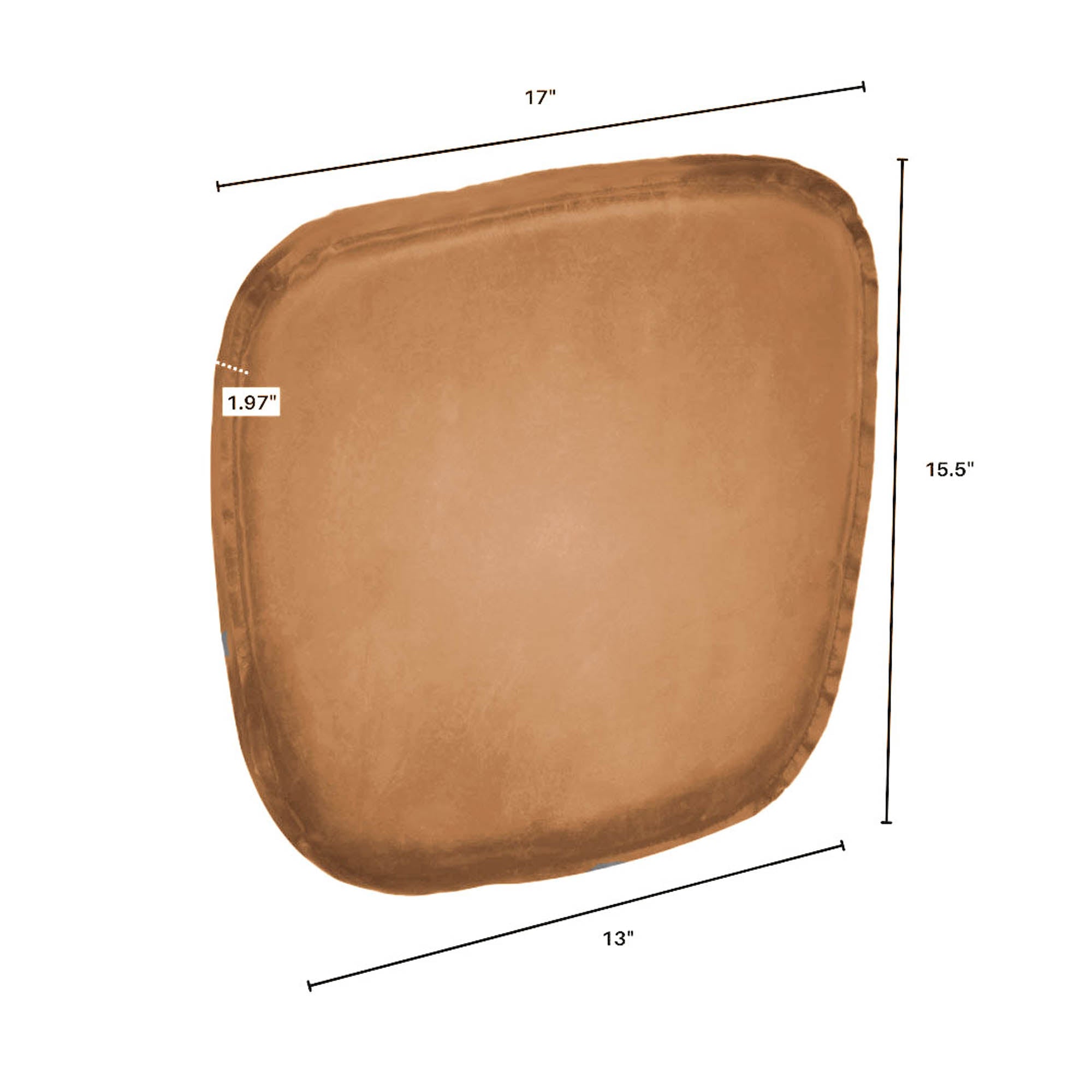 LH Home Metal Crossback Leather Cushion Seat
