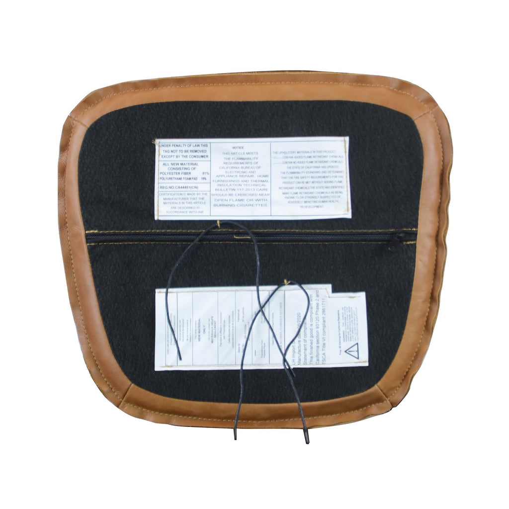 LH Home Metal Crossback Leather Cushion Seat