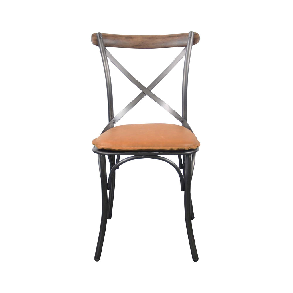 LH Home Metal Crossback Chair (Set of 2)