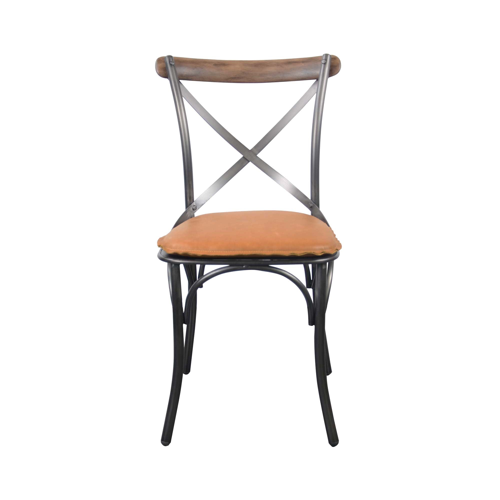 LH Home Metal Crossback Chair (Set of 2)