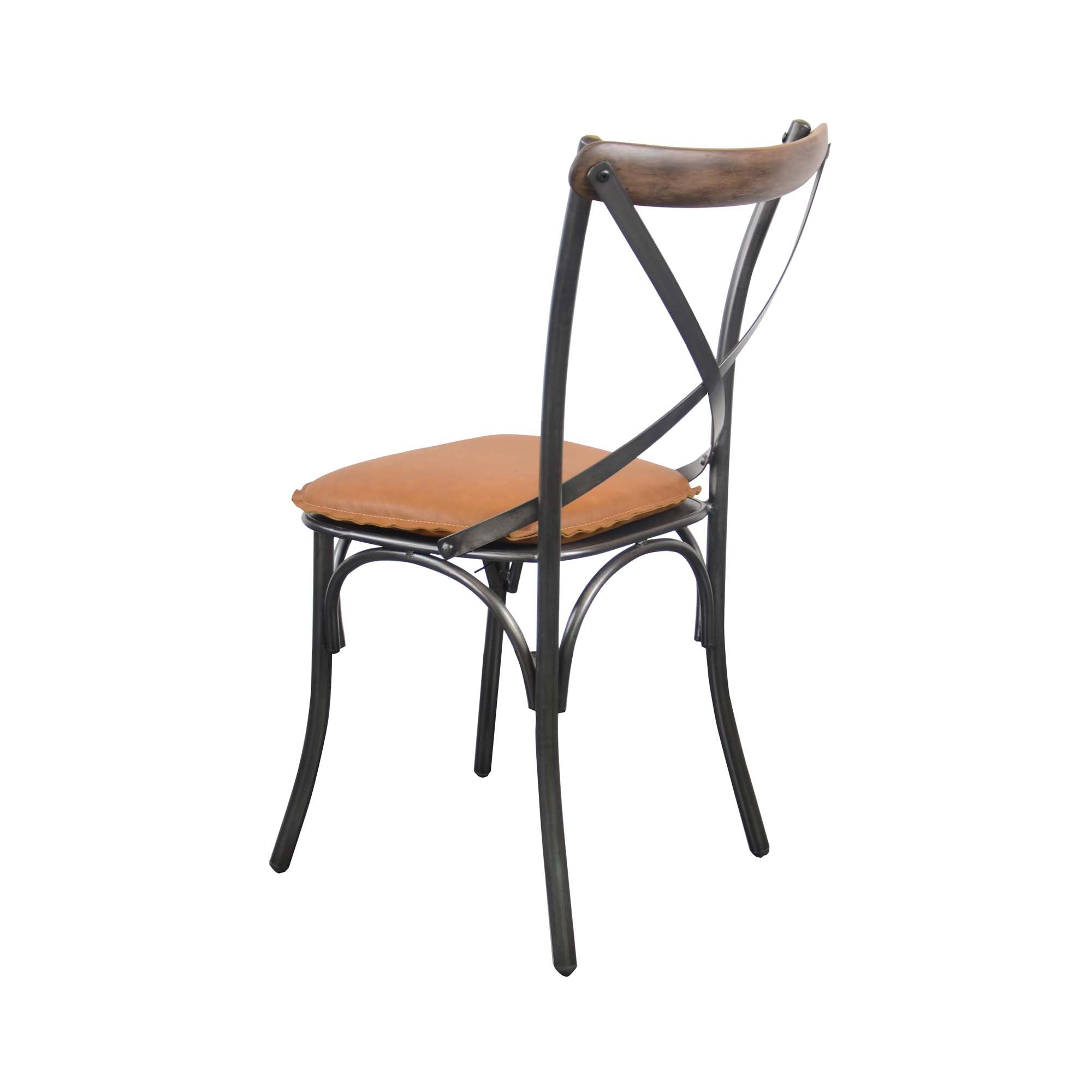 LH Home Metal Crossback Chair (Set of 2)