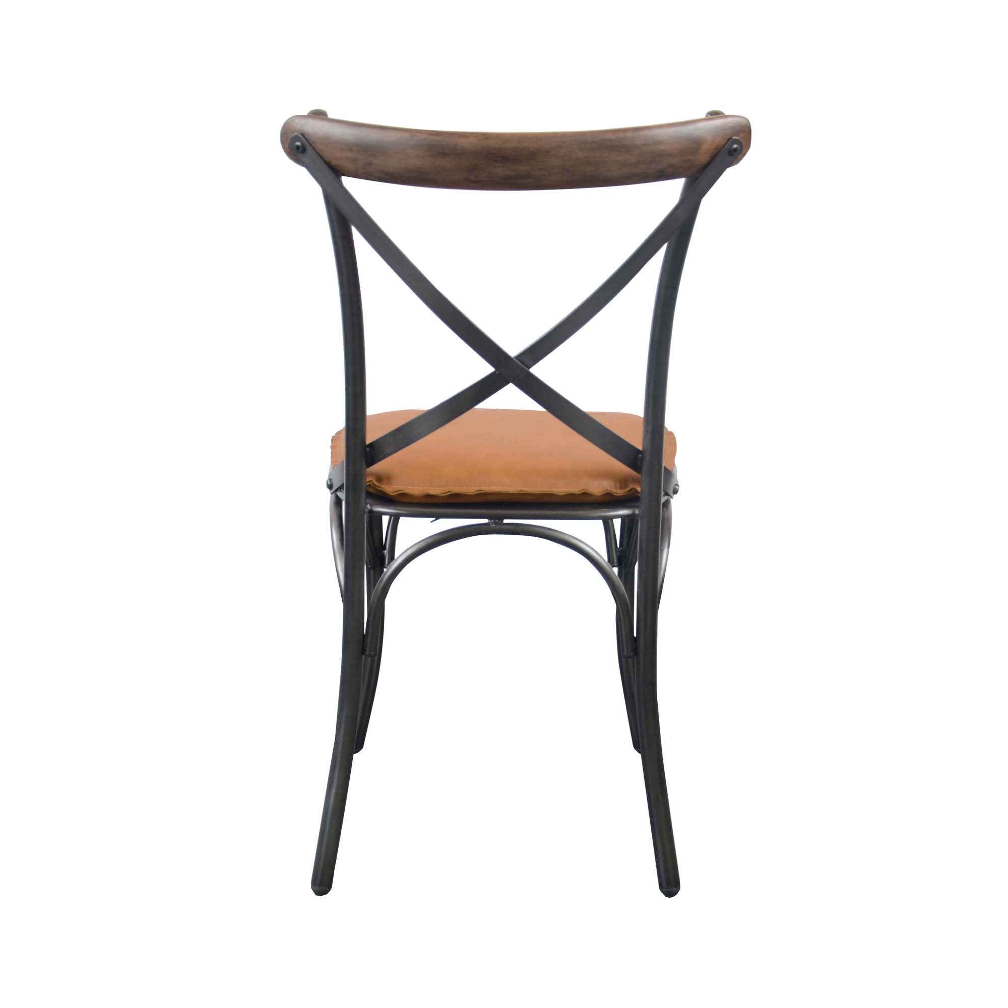 LH Home Metal Crossback Chair (Set of 2)