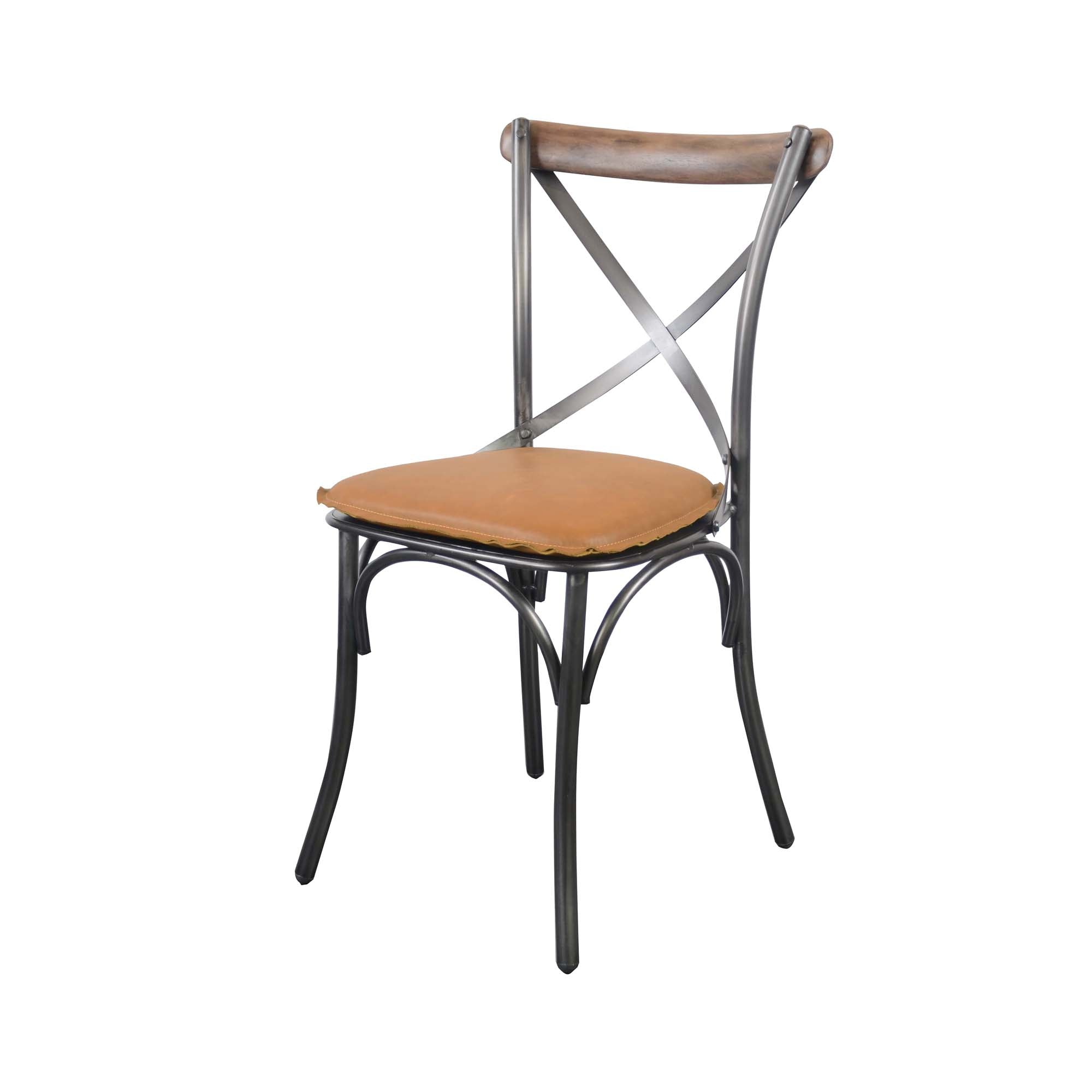 LH Home Metal Crossback Chair (Set of 2)