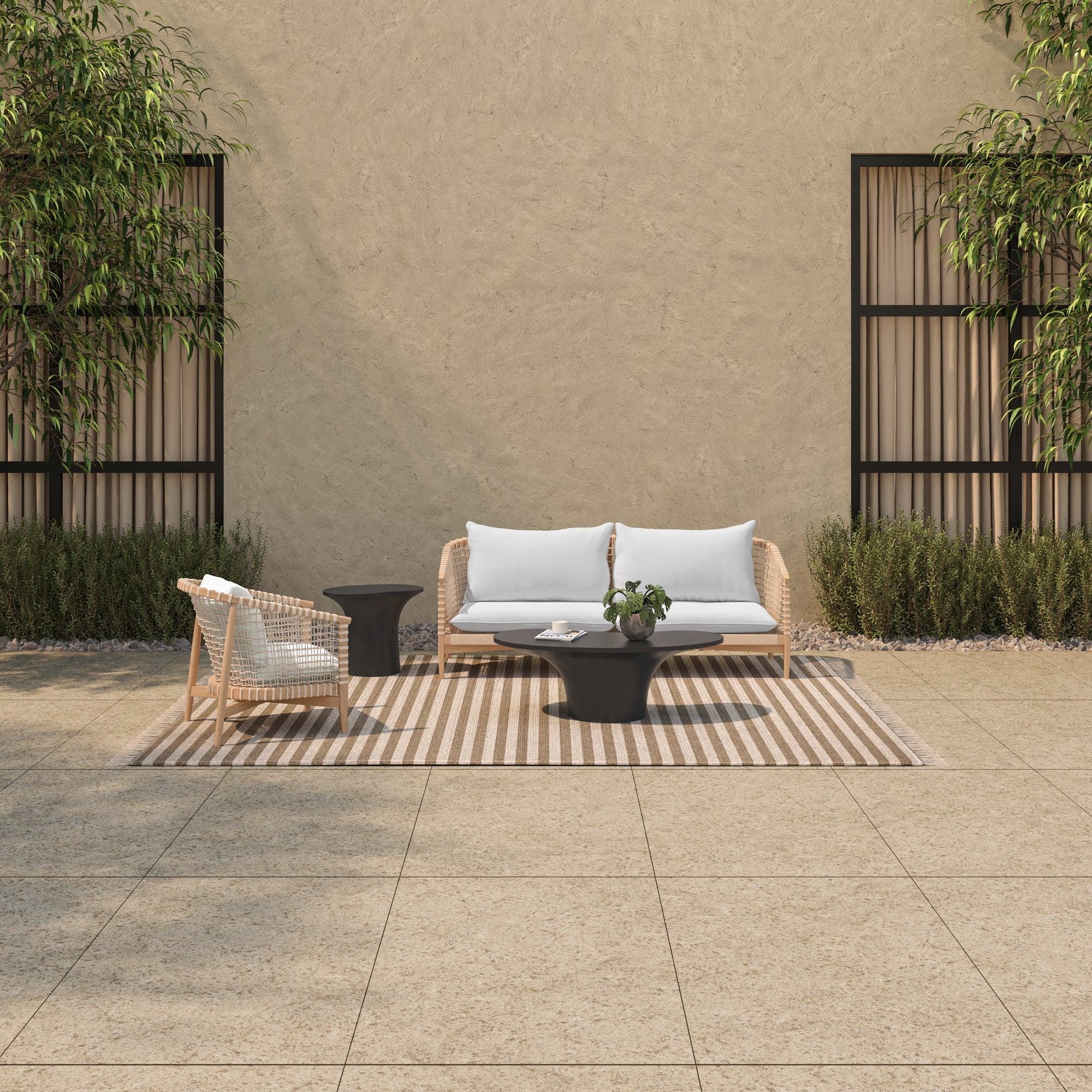 Moe's Home Kuna Outdoor Lounge Chair White