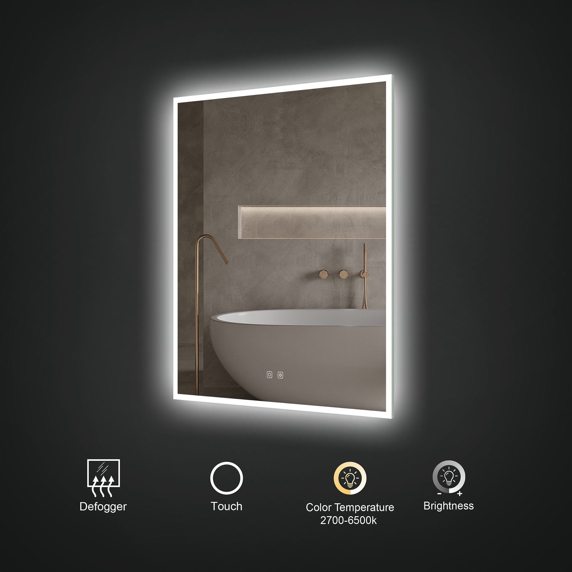 ICO Bath Camden 30"  x 36" LED Mirror