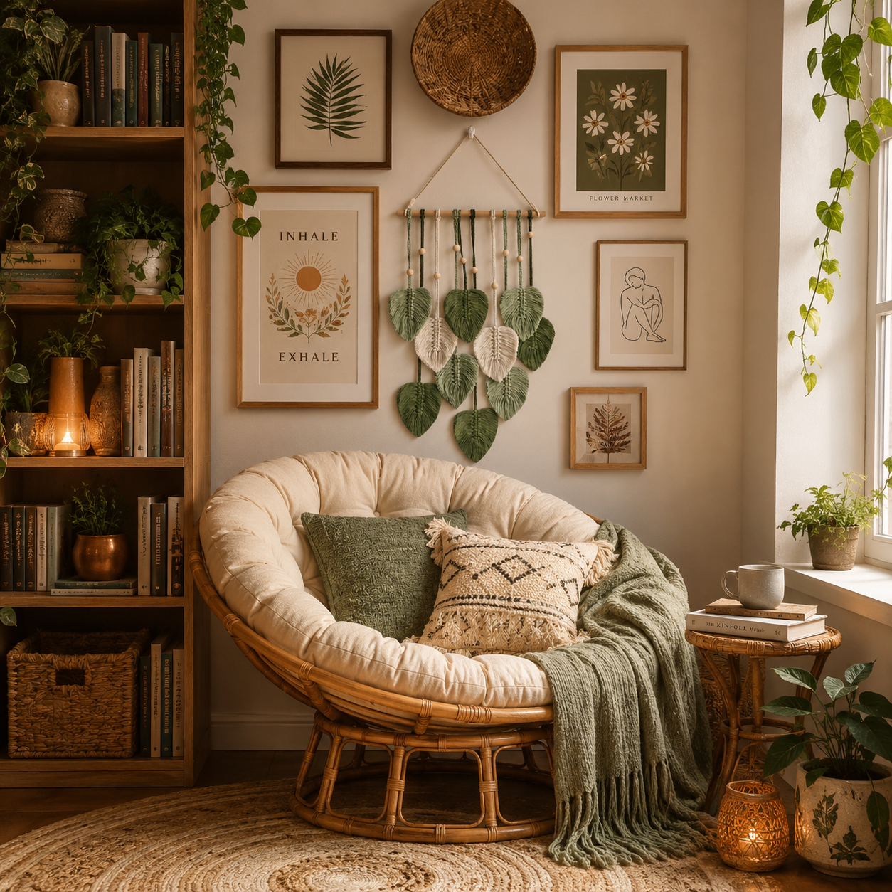 Handwoven Macrame Leaf Wall Hanging
