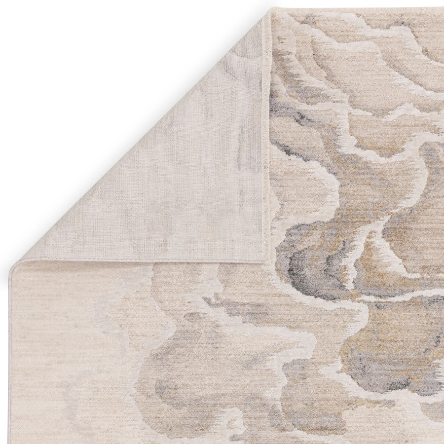 Large Cream Abstract Rug 300 x 200 cm – Seville Setas Modern Luxury Area Rug