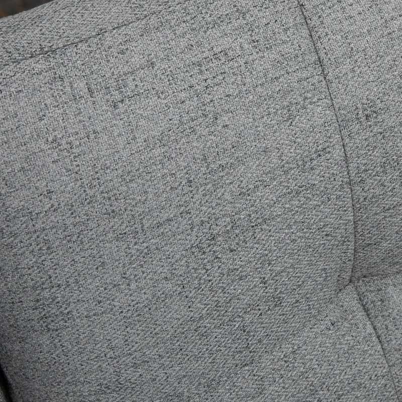 Button Tufted 2 Seater Sofa  Grey  Modern Compact Living Room Sofa UK