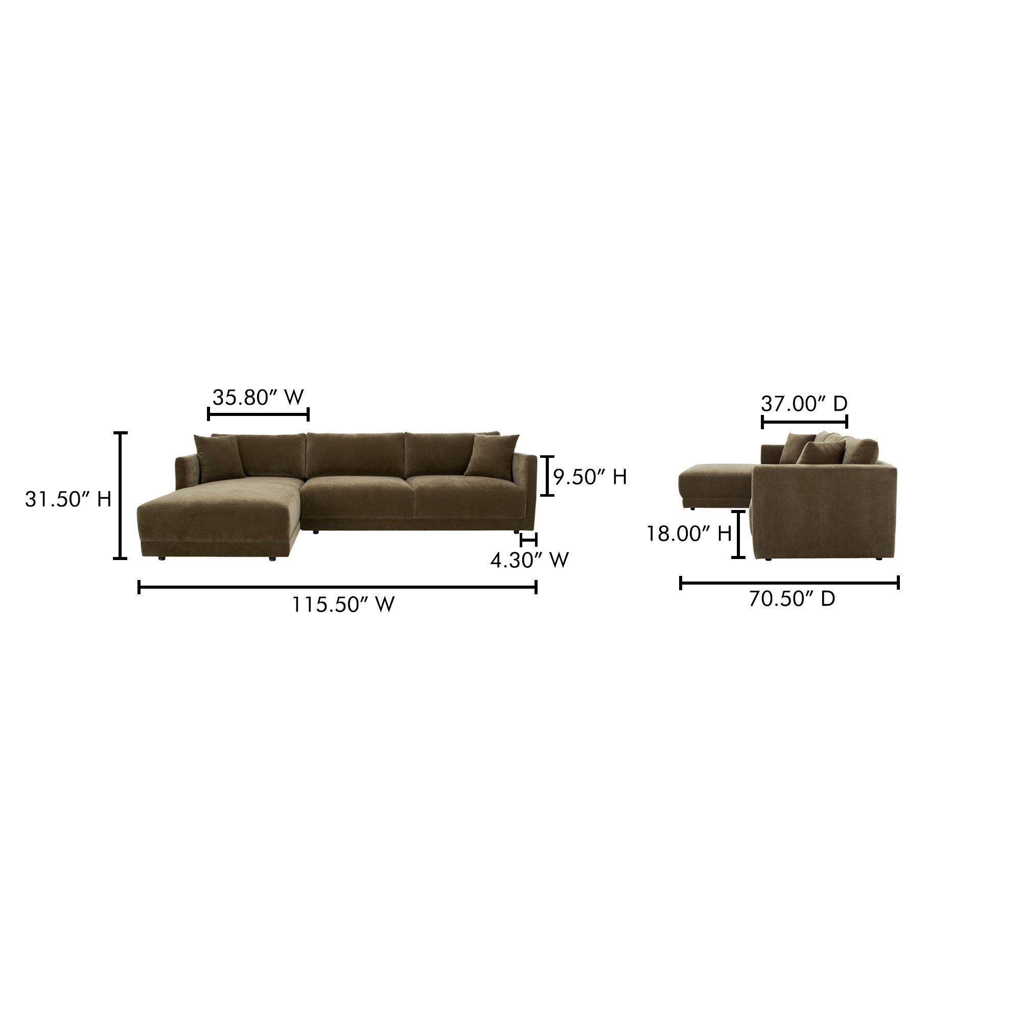 Moe's Home Bryn Sectional