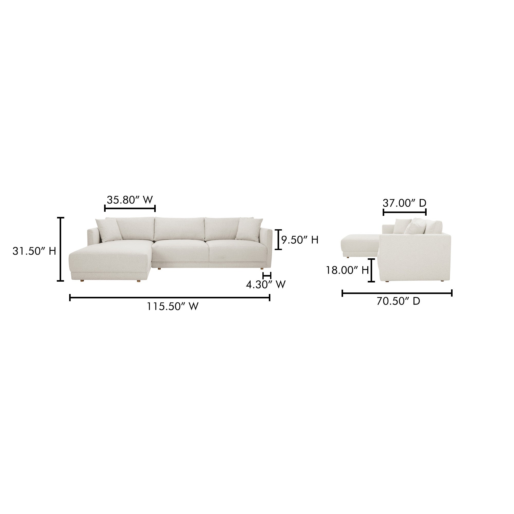 Moe's Home Bryn Sectional