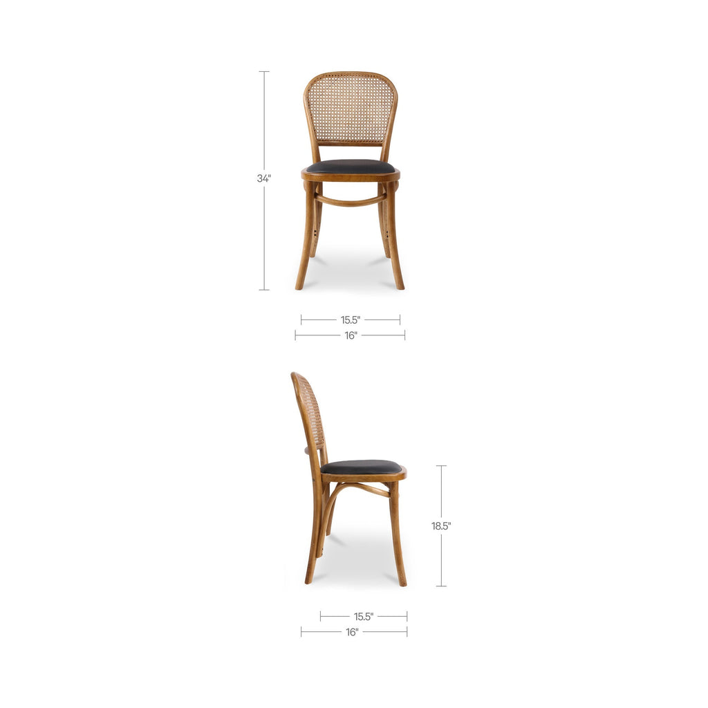 Moe's Home Bedford Dining Chair Light Brown - Set of Two