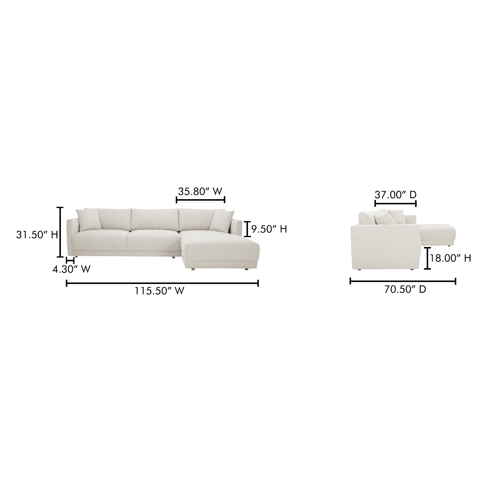 Moe's Home Bryn Sectional
