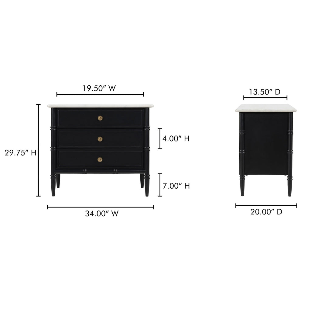 Moe's Home Eleanor Nightstand Black