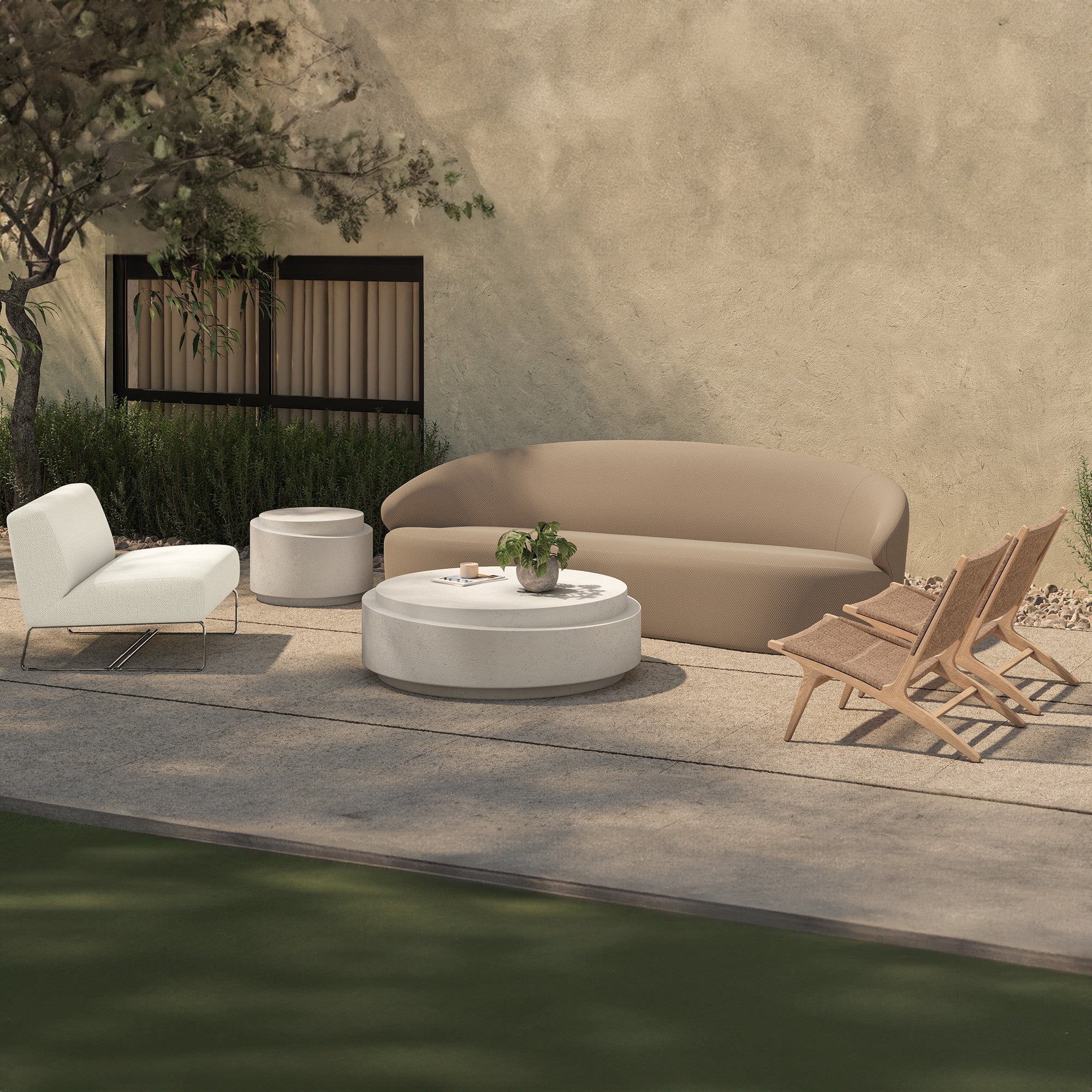 Moe's Home Cove Outdoor Sofa Taupe