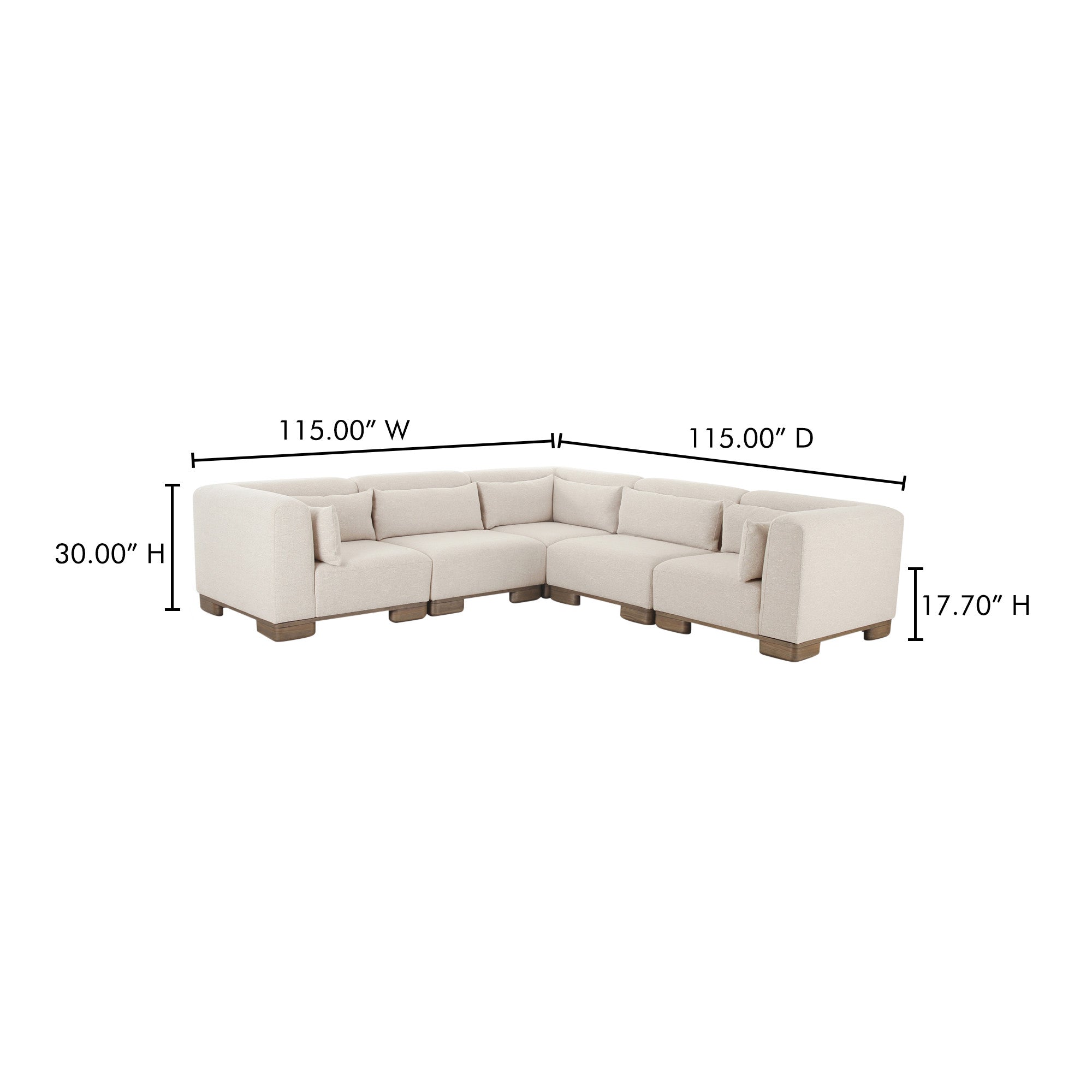 Moe's Home June Classic L Modular Sectional
