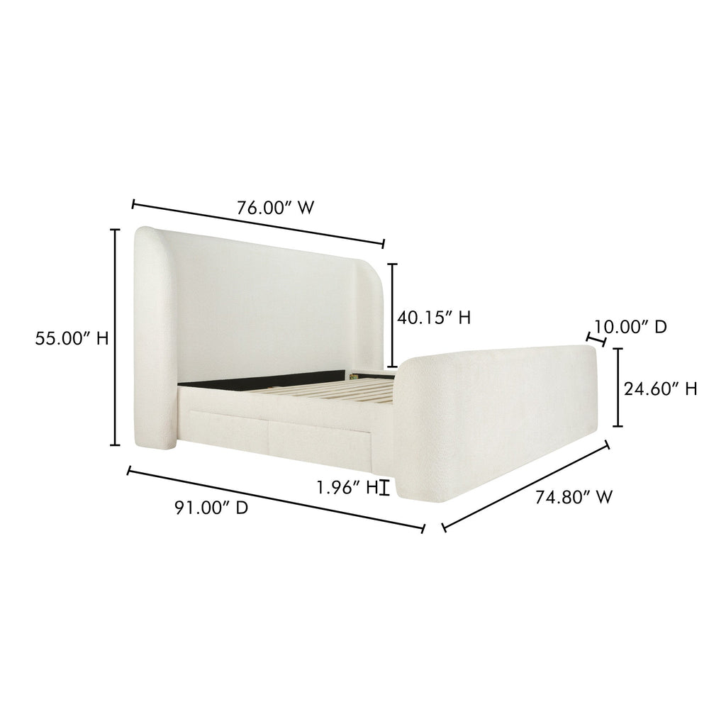 Moe's Home Sophia Storage Bed