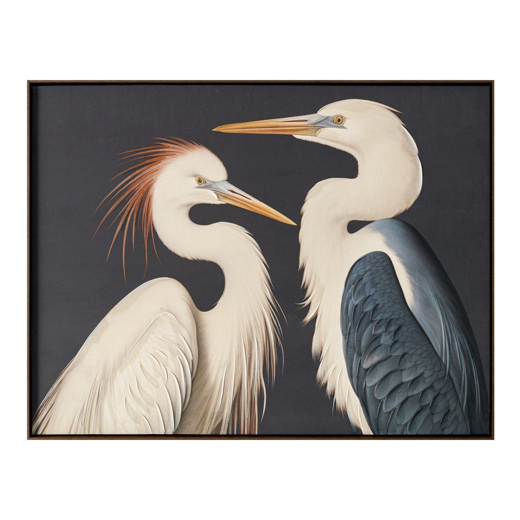 Moe's Home Two Cranes Framed Painting