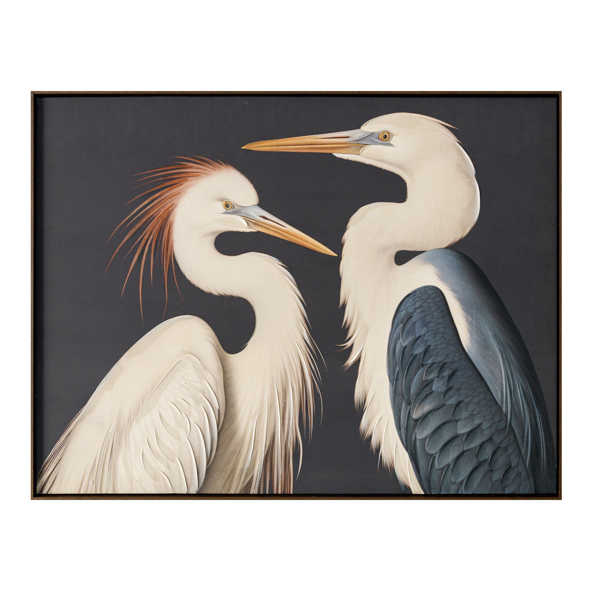 Moe's Home Two Cranes Framed Painting