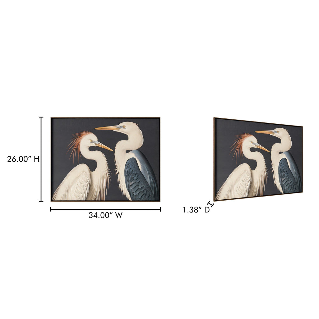 Moe's Home Two Cranes Framed Painting