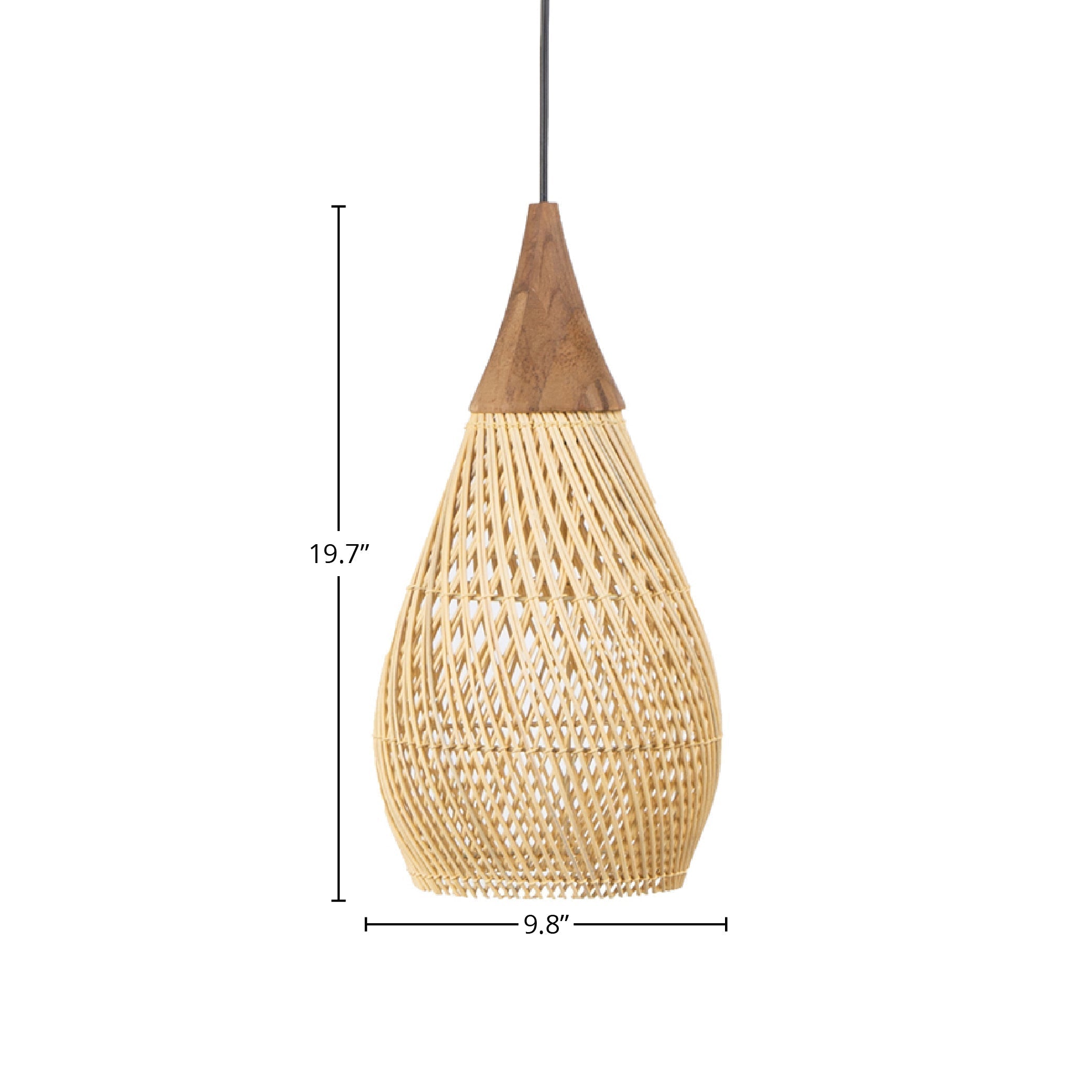 LH Home D-Bodhi Horn Pendant Small