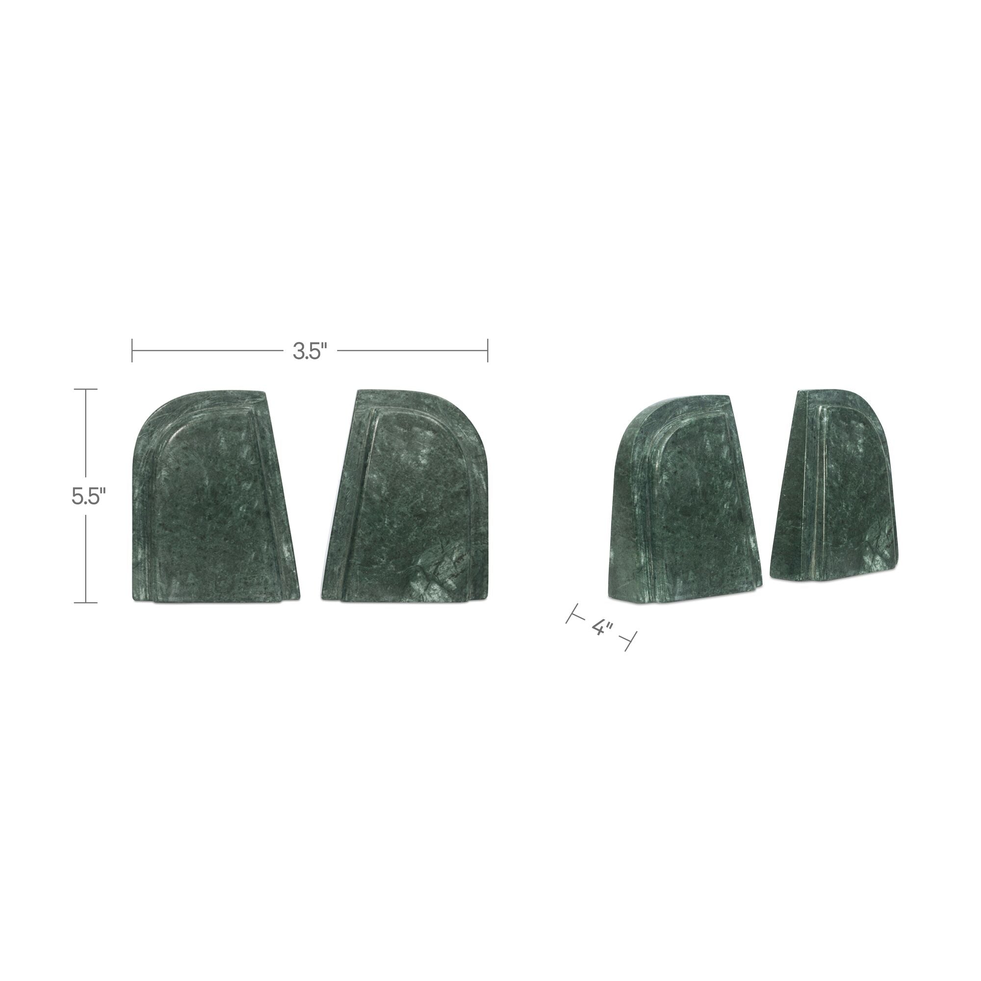 Moe's Home Zane Marble Bookends - Set of 2