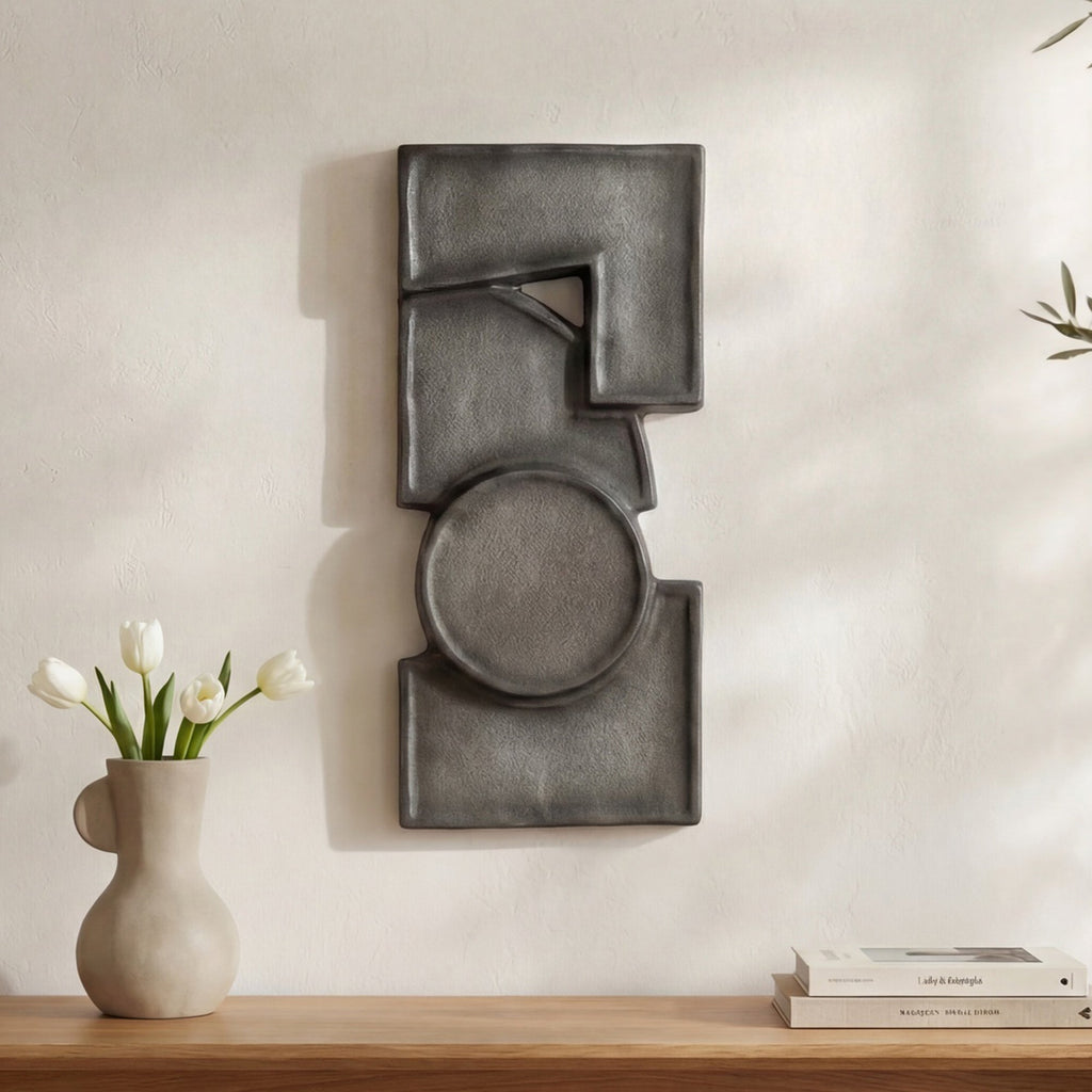 Moe's Home Teo Wall Sculpture Charcoal