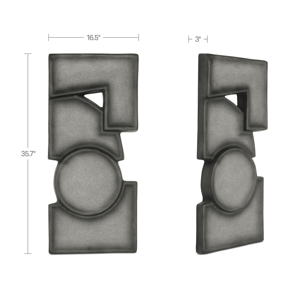Moe's Home Teo Wall Sculpture Charcoal