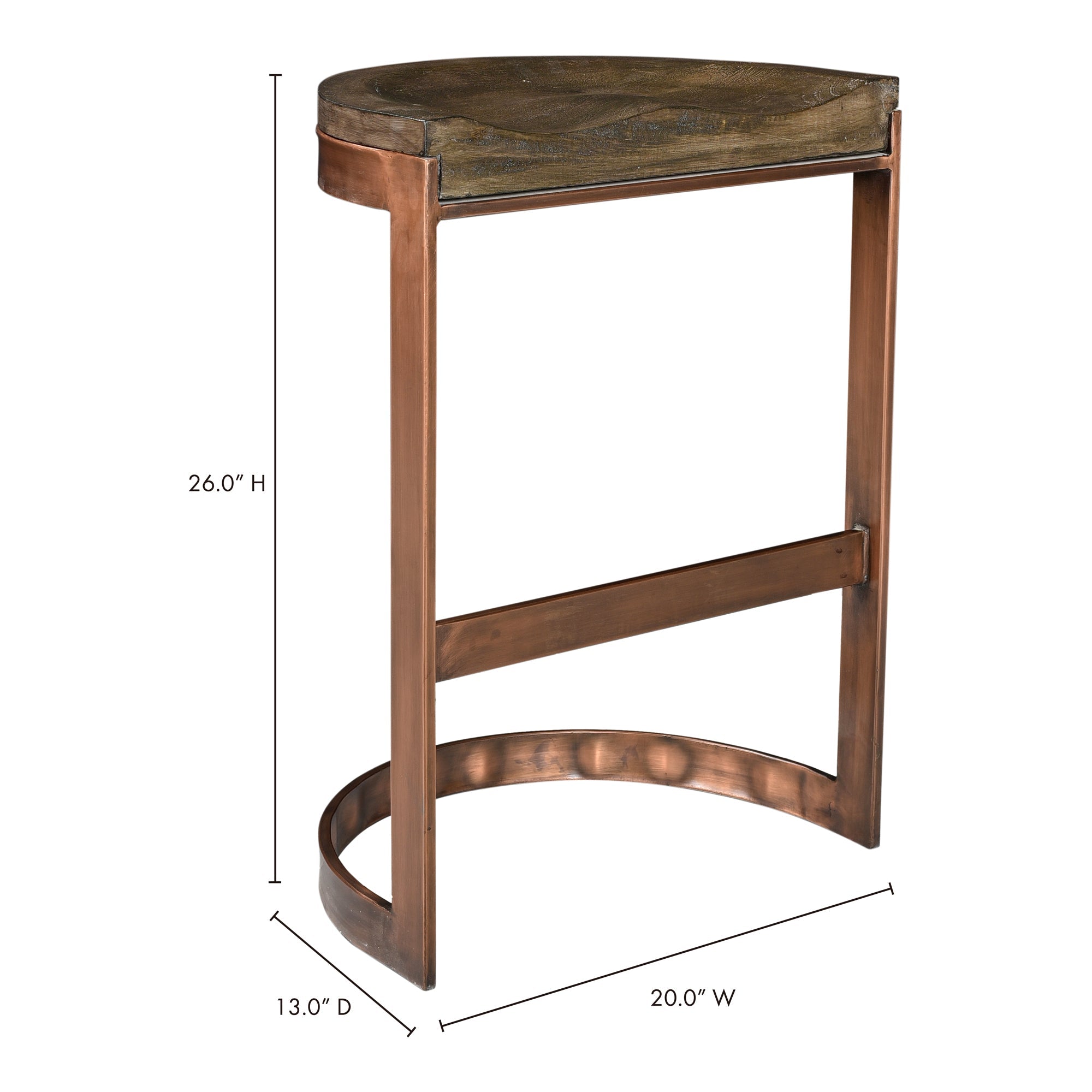 Moe's Home Bancroft Counter Stool Grey