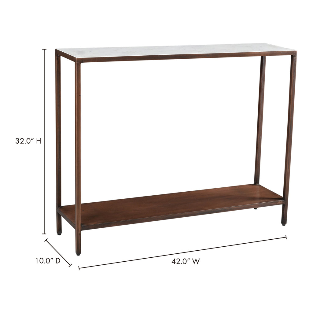 Moe's Home Bottego Console Table Antique Copper