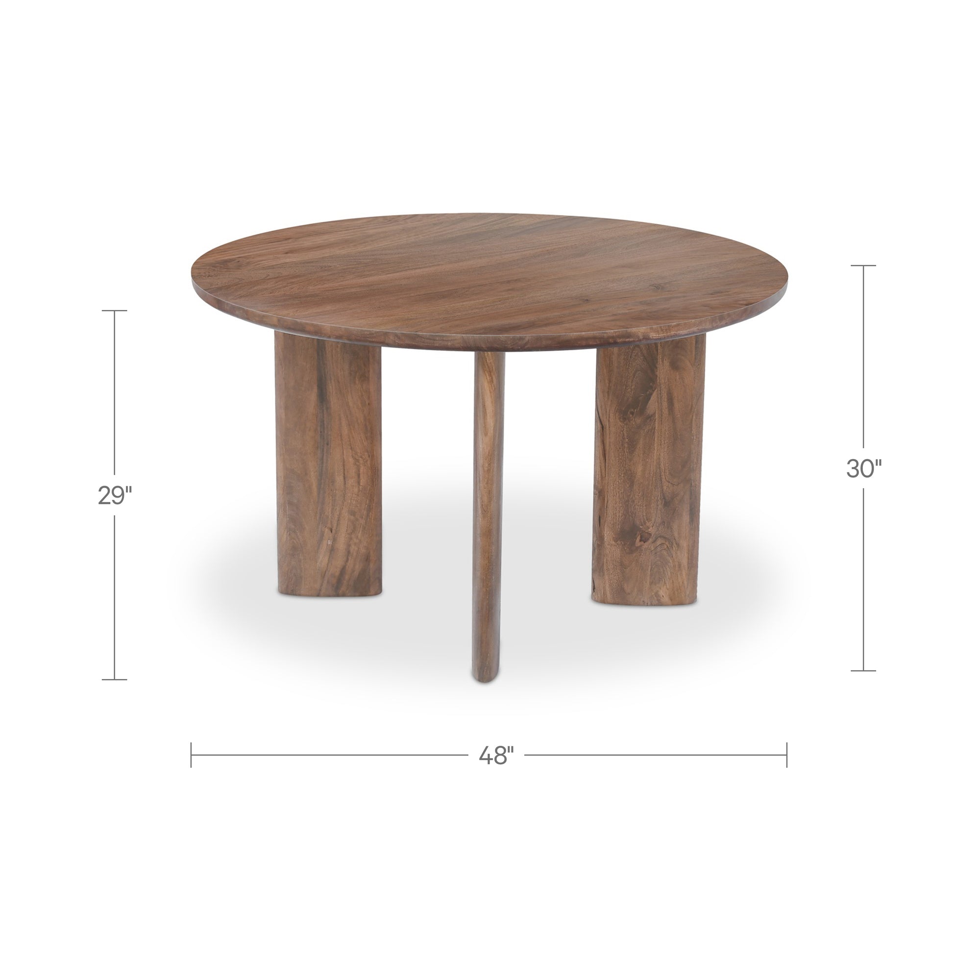 Moe's Home Lia Round Dining Table Dark Brown
