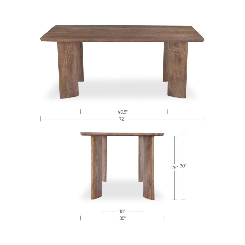 Moe's Home Lia Dining Table Dark Brown