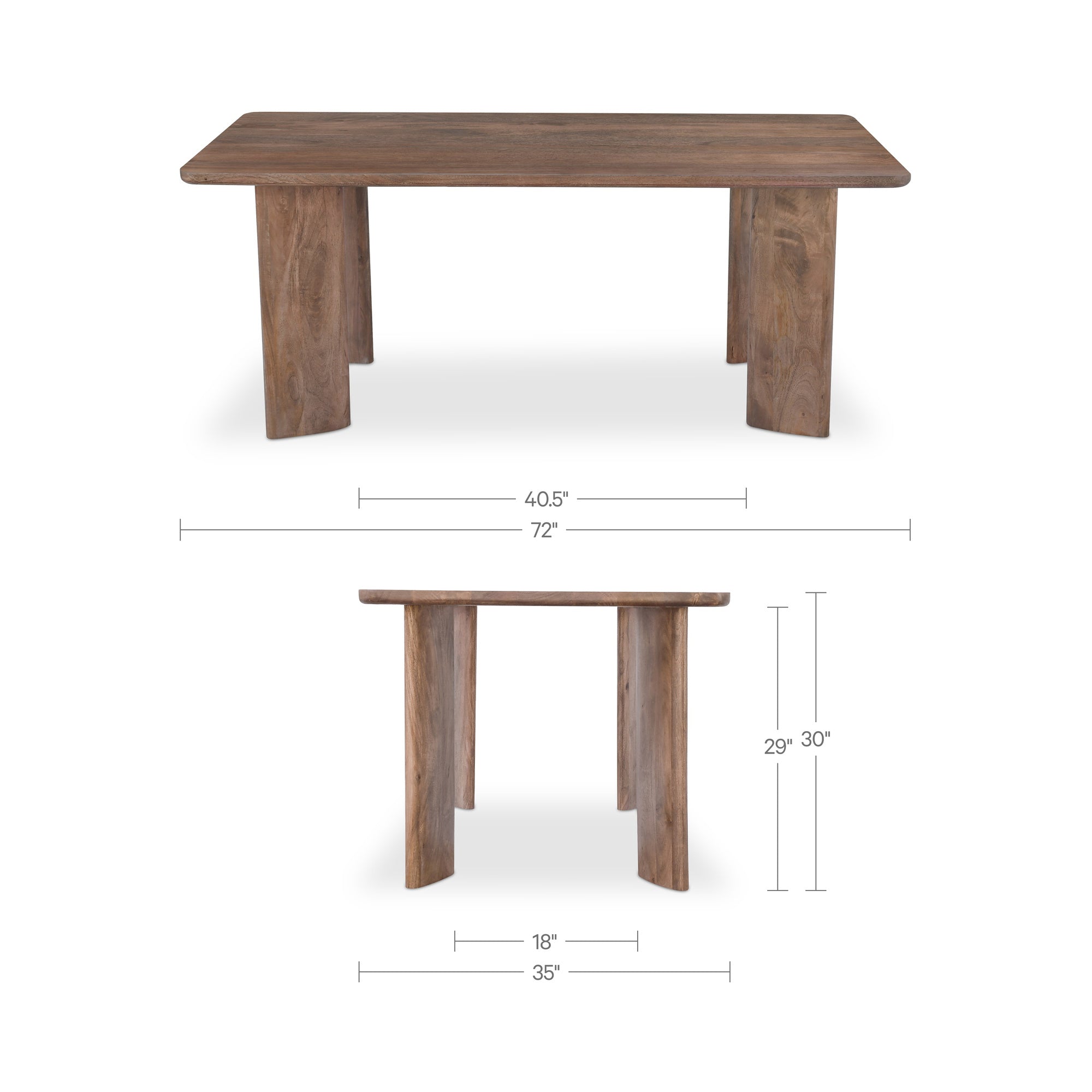 Moe's Home Lia Dining Table Dark Brown